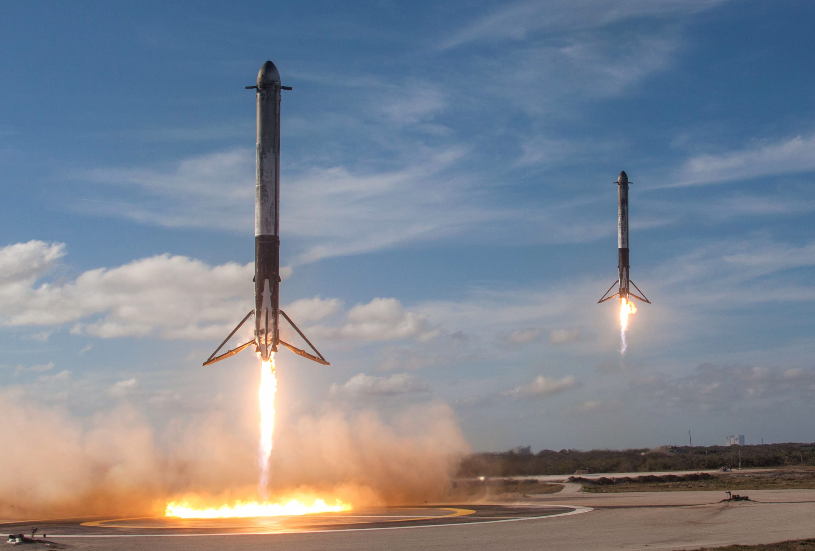 Falcon Heavy SpaceX Rocket Landing - wallpapers HD quality