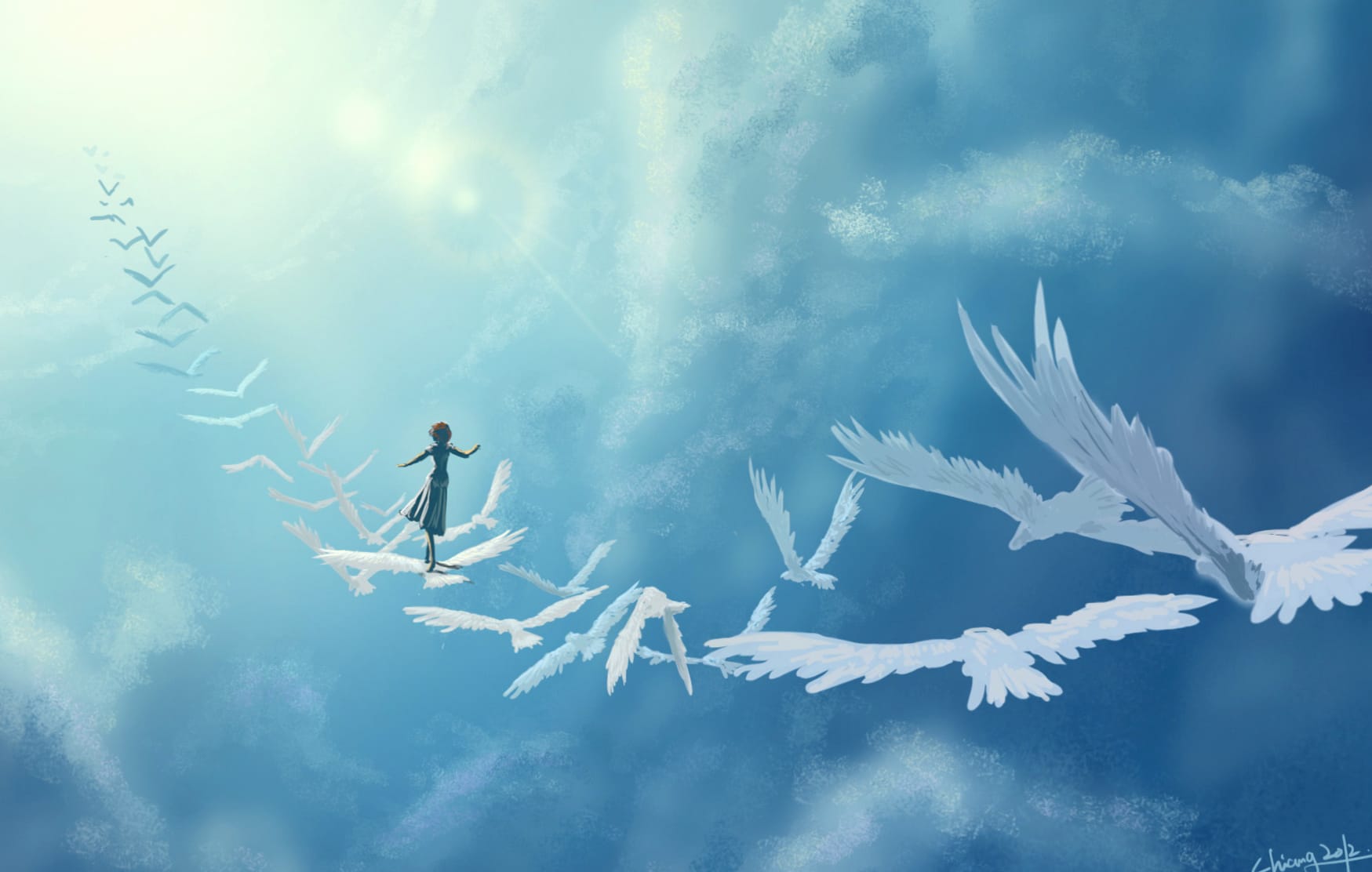 Fantastical Flight Bird-Themed HD Art Wallpaper wallpapers HD quality