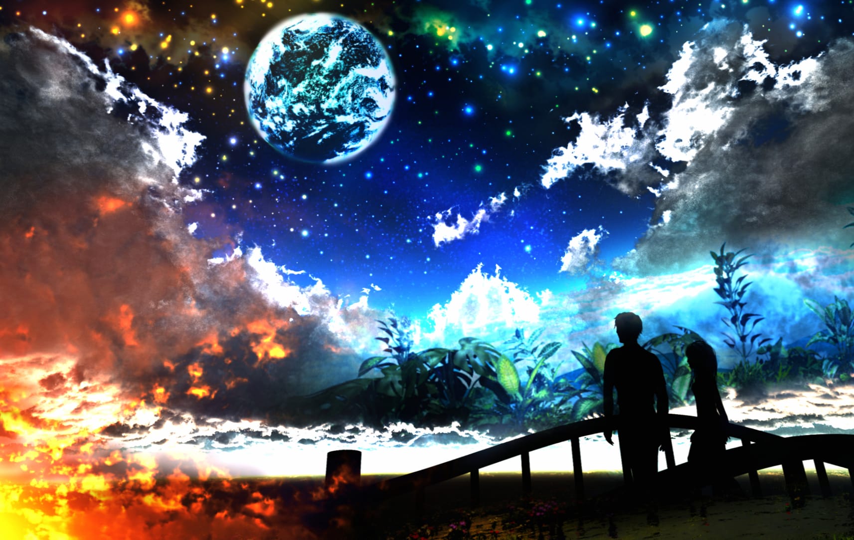 Fantasy Anime Night Sky wallpapers HD quality