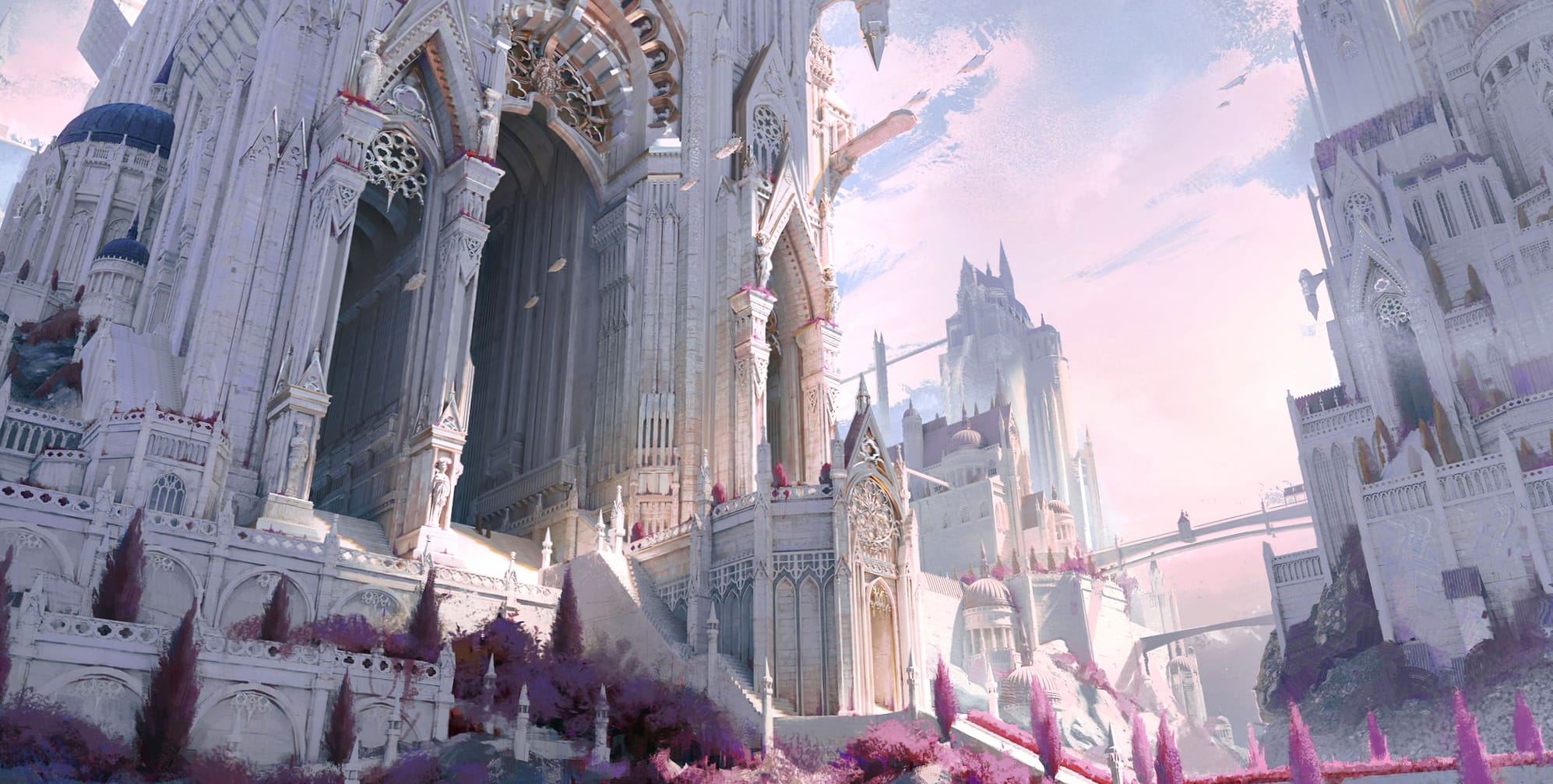 Fantasy Cityscape at 320 x 480 iPhone size wallpapers HD quality