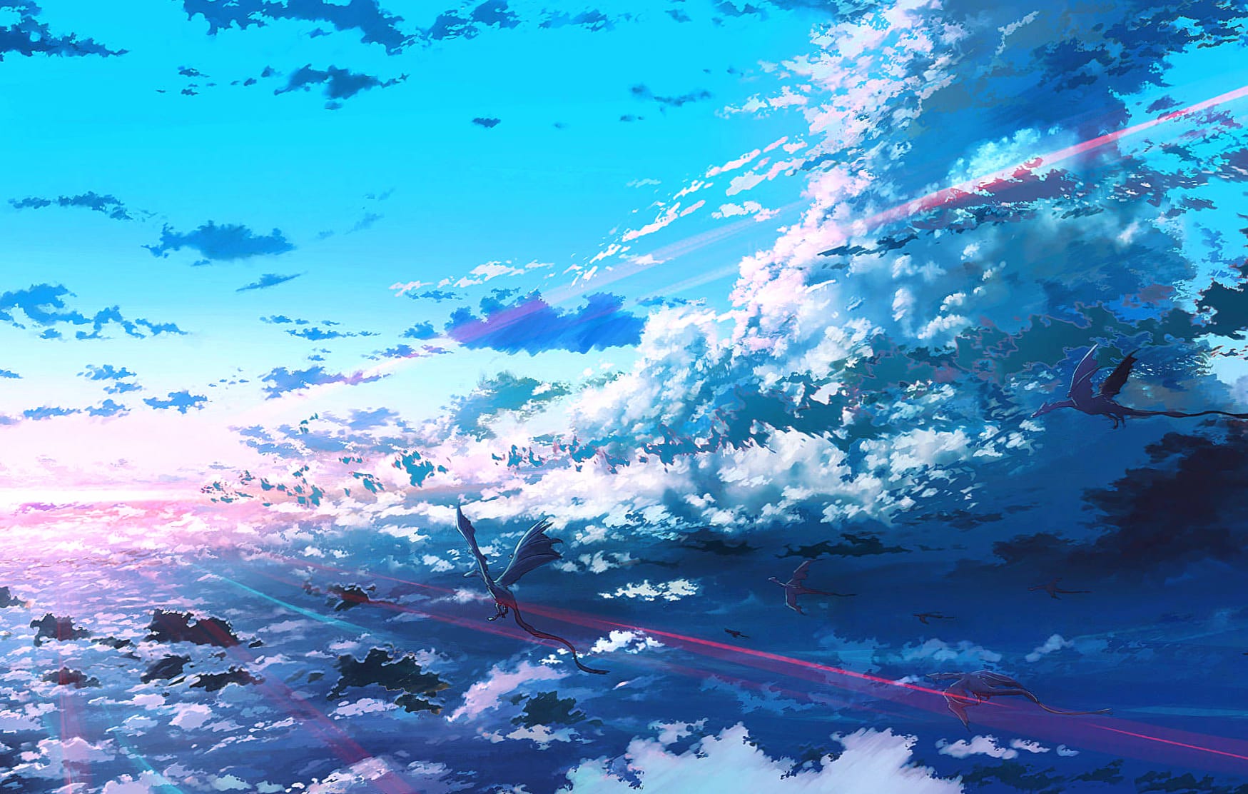 Fantasy Dragon Cloudscape - at 1600 x 1200 size wallpapers HD quality