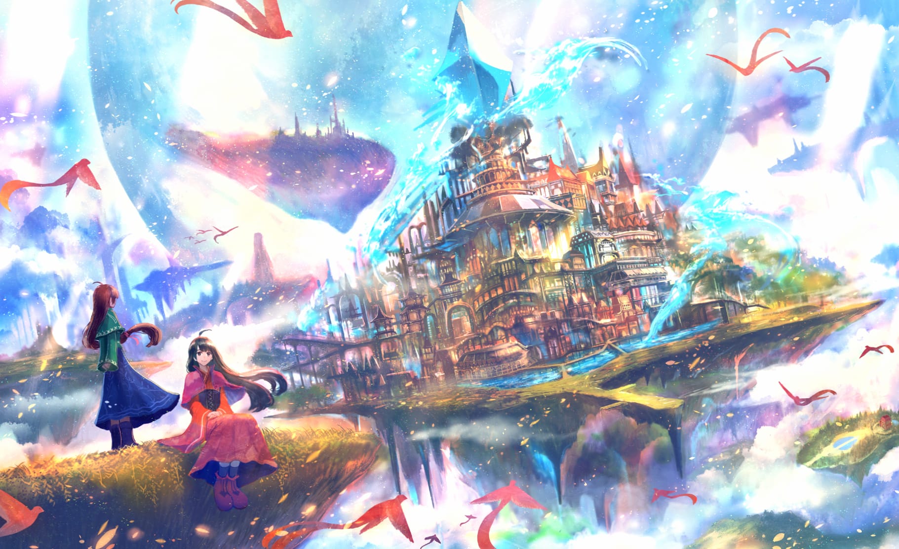 Fantasy Floating Island City - wallpapers HD quality