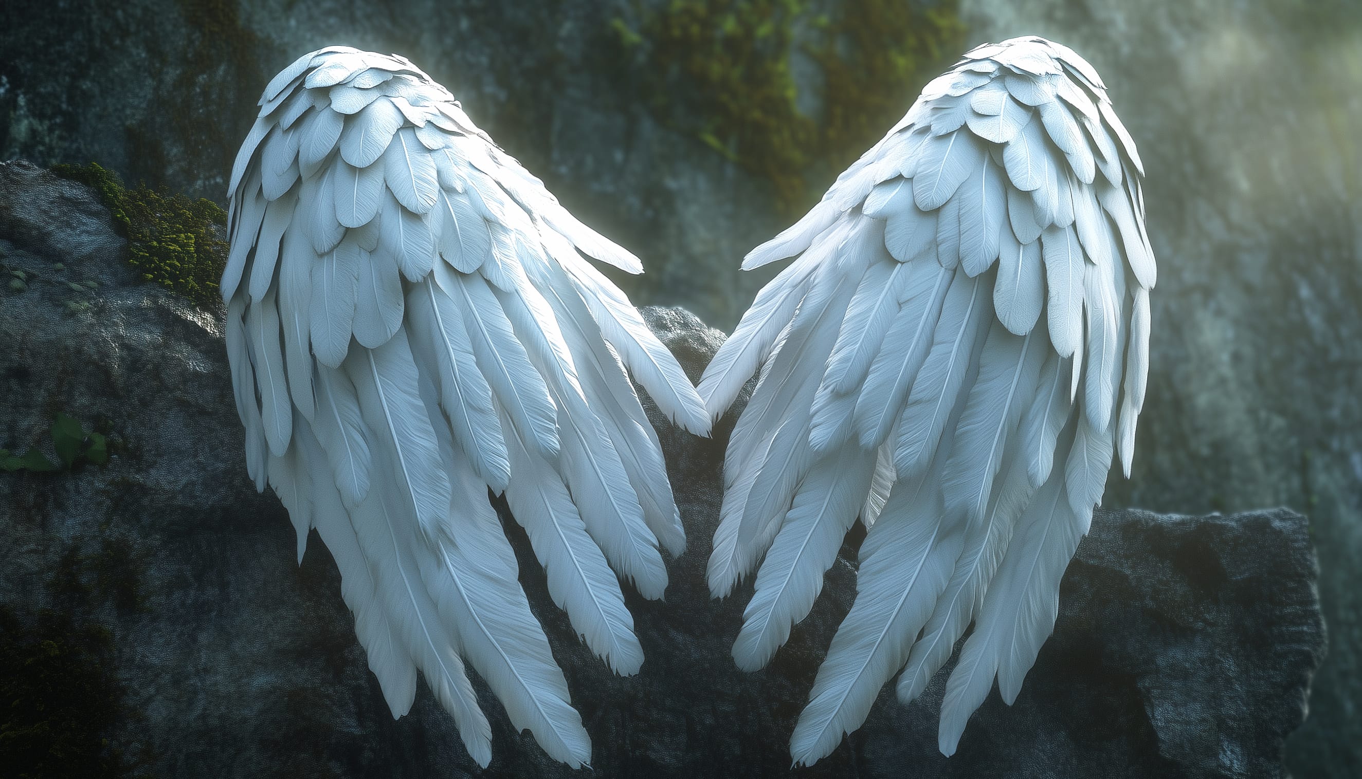 Fantasy of Enchanting Angel Wings at 640 x 1136 iPhone 5 size wallpapers HD quality