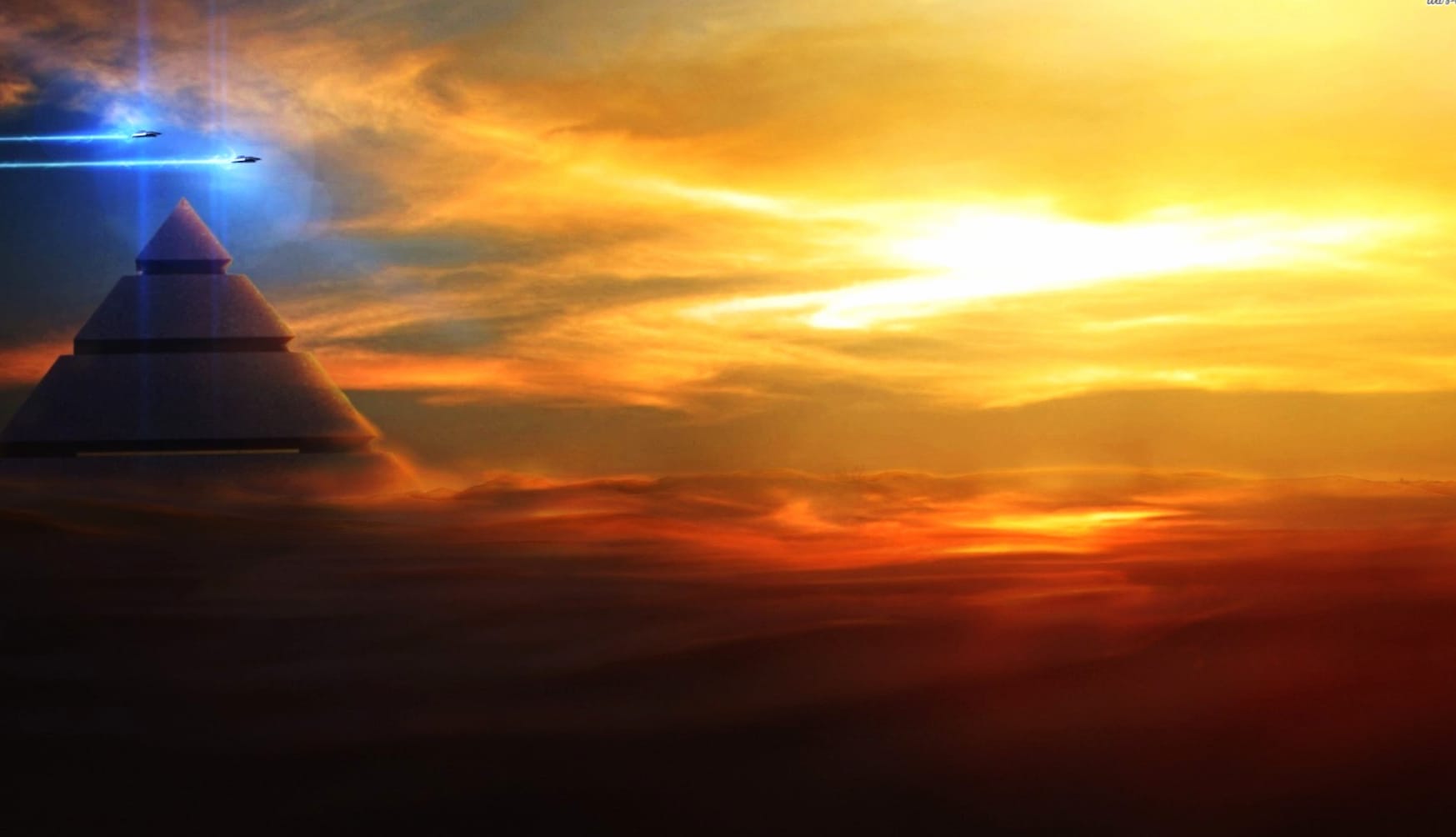 Fantasy Pyramid at Sunset - wallpapers HD quality