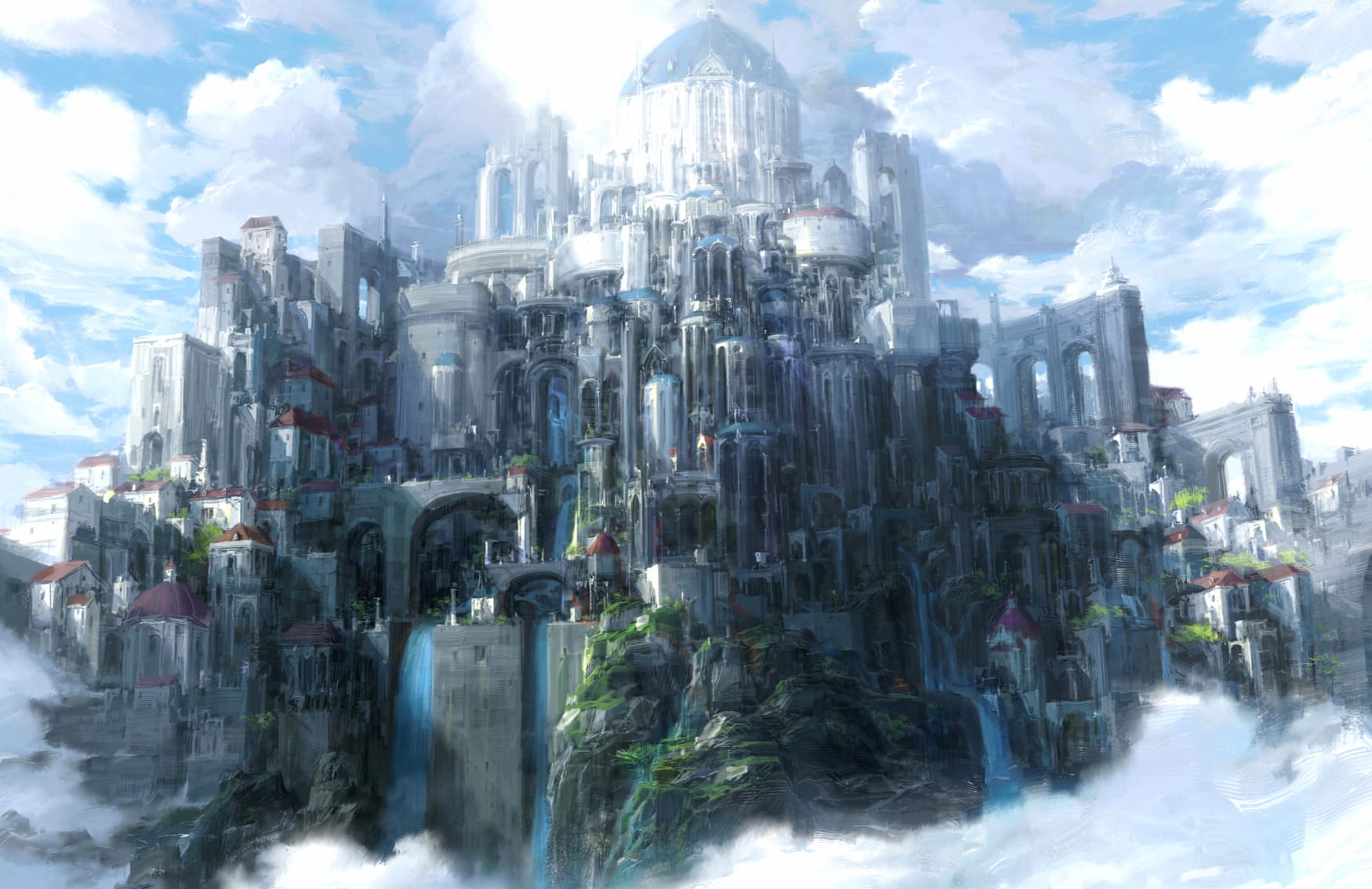 Fantasy Sky City - at 640 x 960 iPhone 4 size wallpapers HD quality