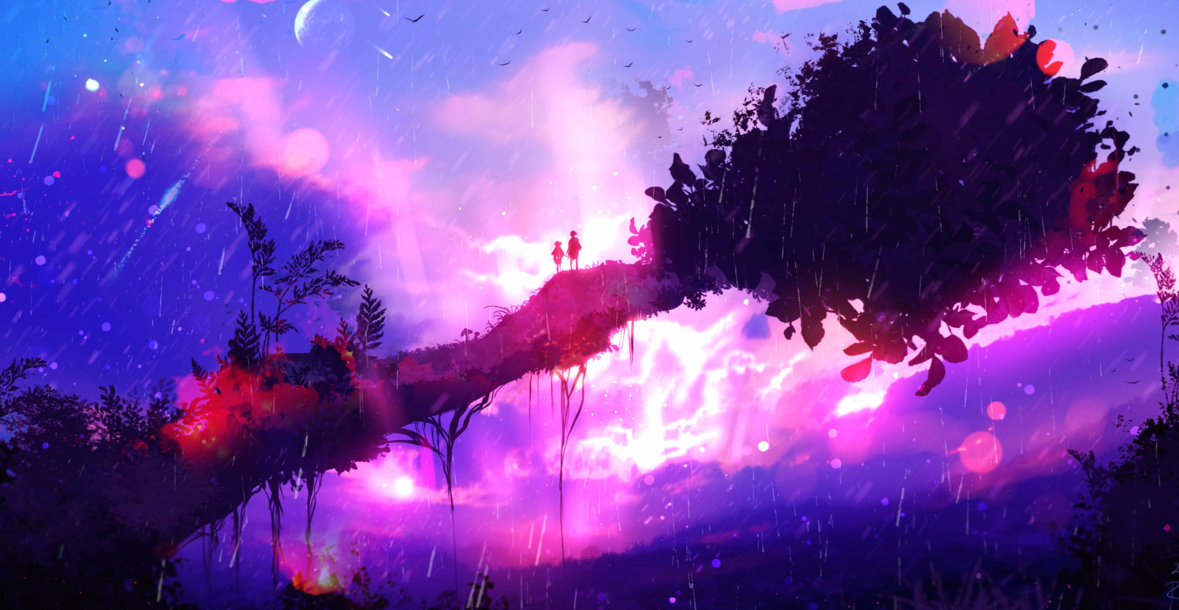 Fantasy Sky Walk - Anime at 2560 x 1440 HD size wallpapers HD quality