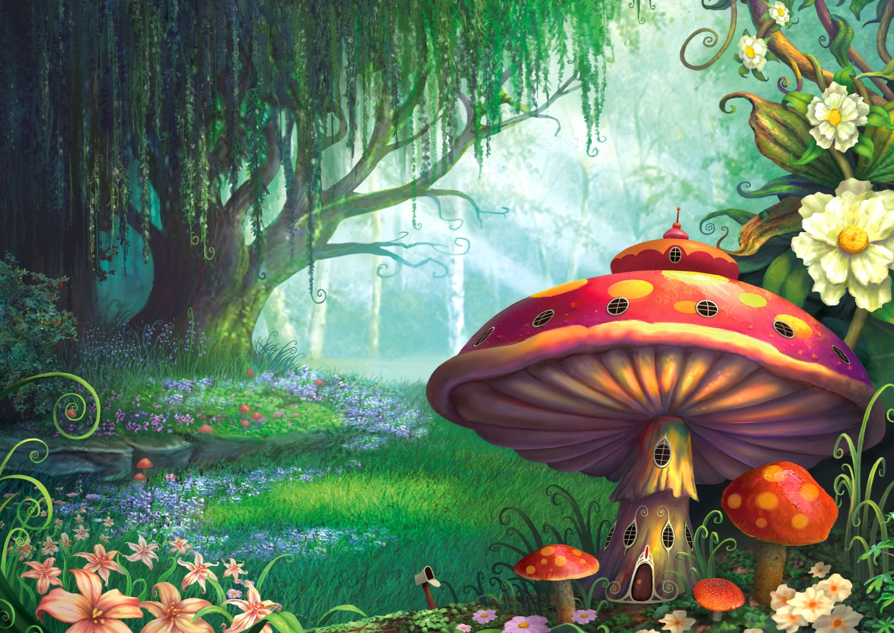 Fantasy Spring Forest wallpapers HD quality