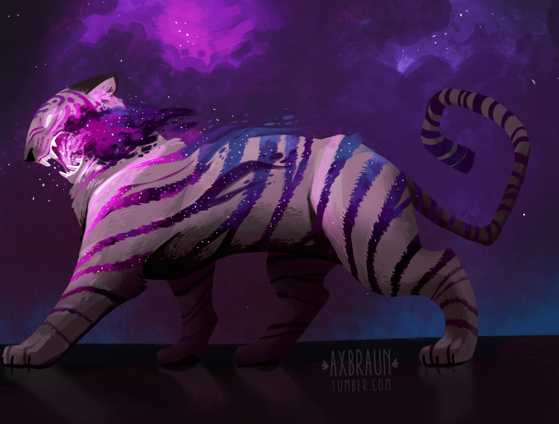 Fantasy Tiger A Cosmic Journey wallpapers HD quality