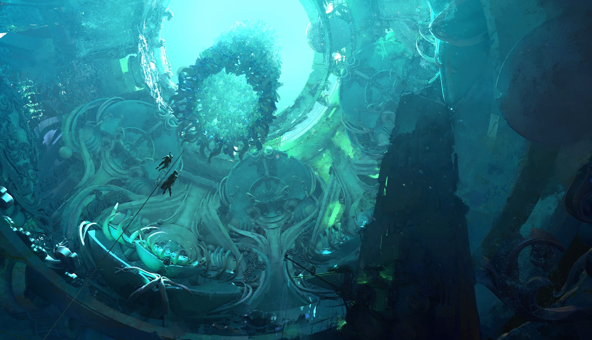 Fantasy Underwater Realm - at 320 x 480 iPhone size wallpapers HD quality