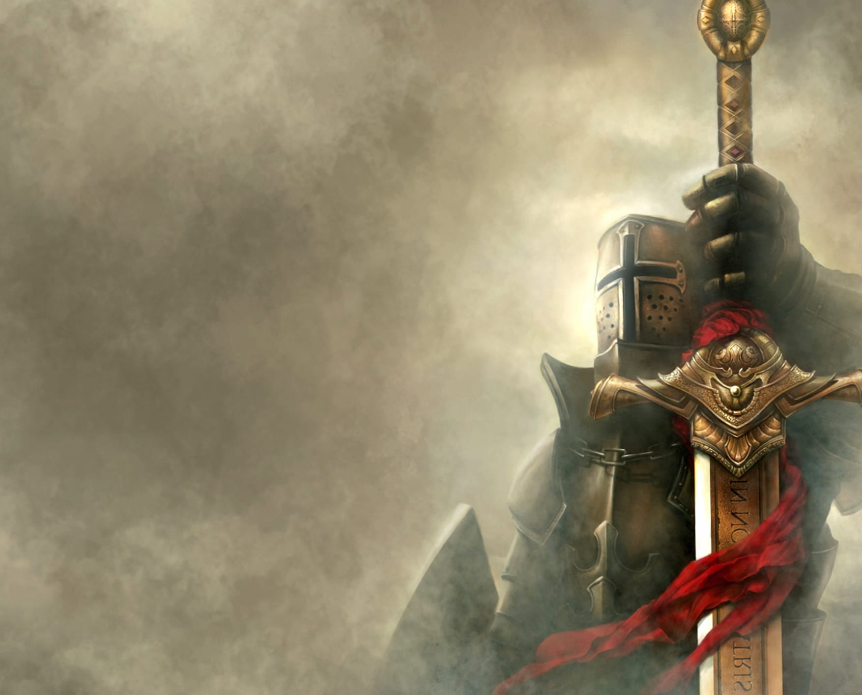 Fantasy Warrior Knight at 320 x 480 iPhone size wallpapers HD quality