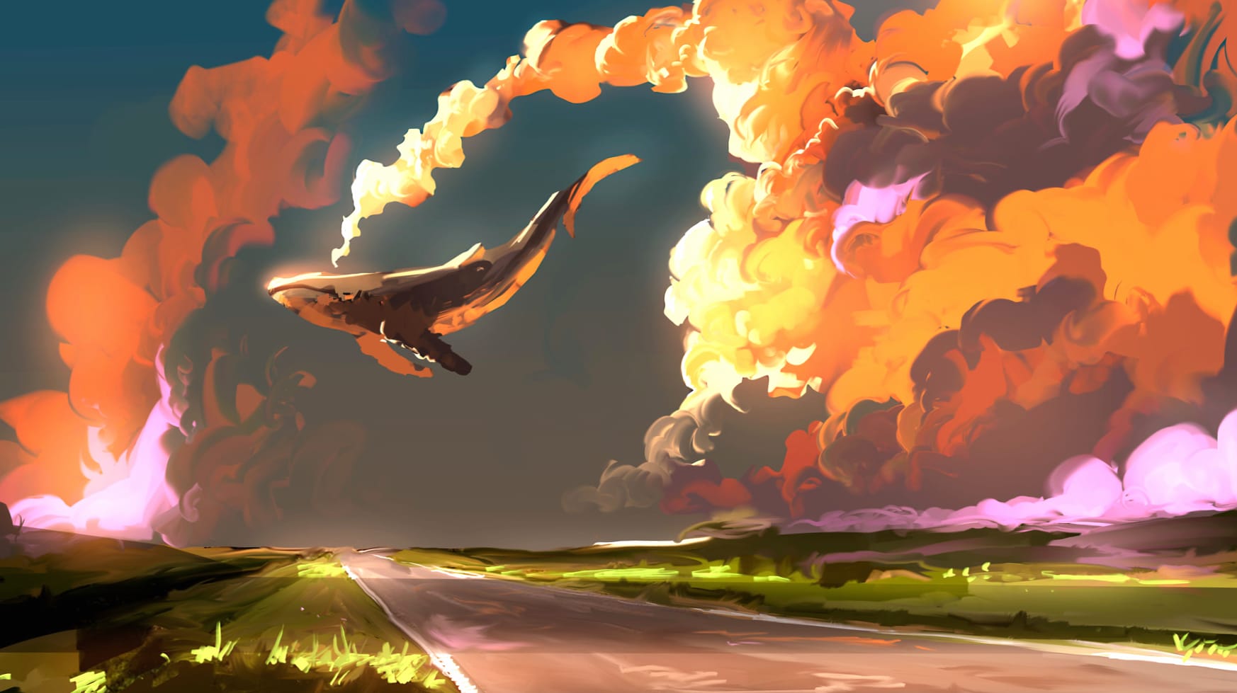 Fantasy Whale in the Sky - wallpapers HD quality