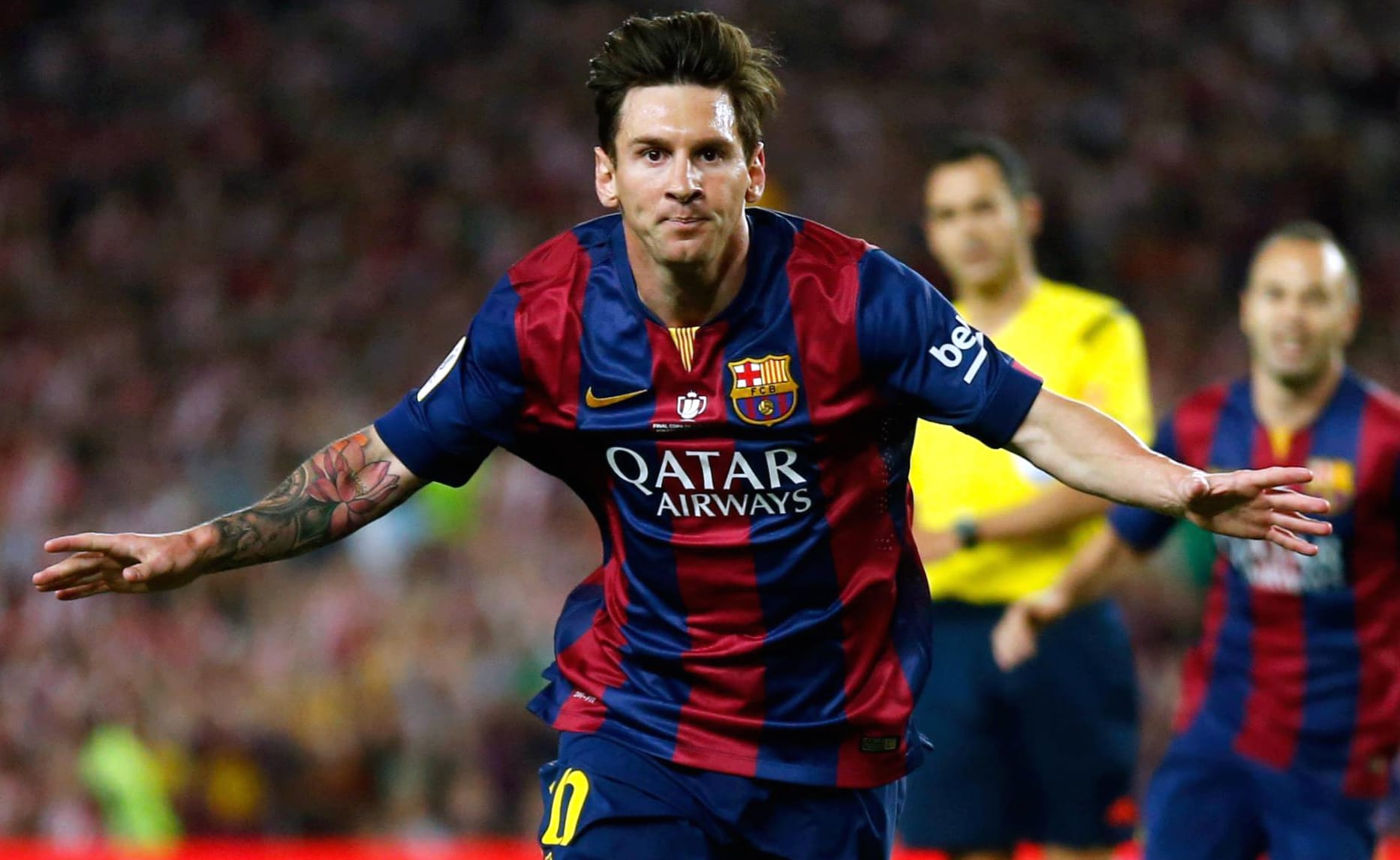 FC Barcelona Argentinian Star Lionel Messi at 640 x 1136 iPhone 5 size wallpapers HD quality