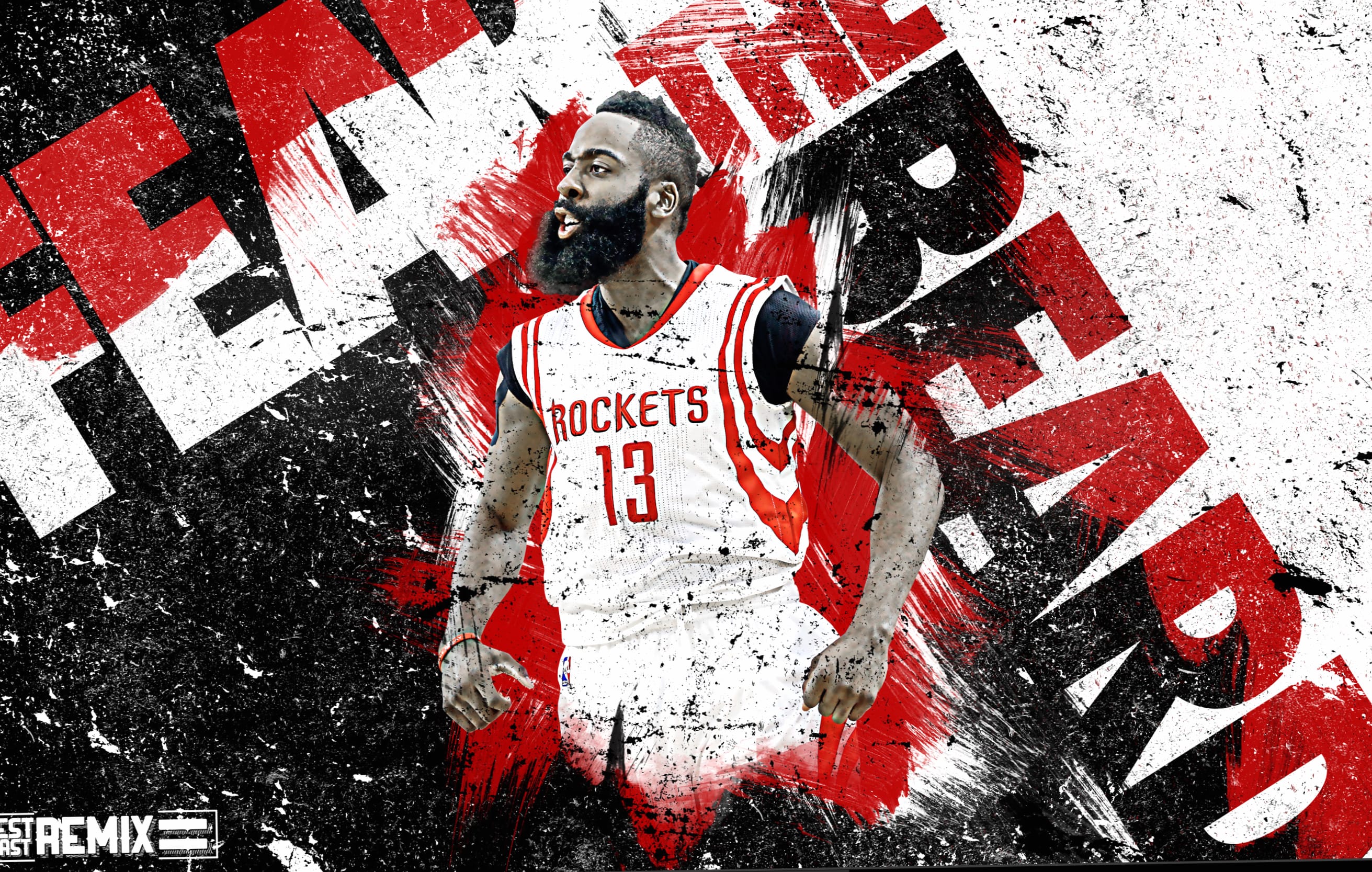 Fear The Beard Themed Wallpaper - HD Basketball Background at 640 x 960 iPhone 4 size wallpapers HD quality