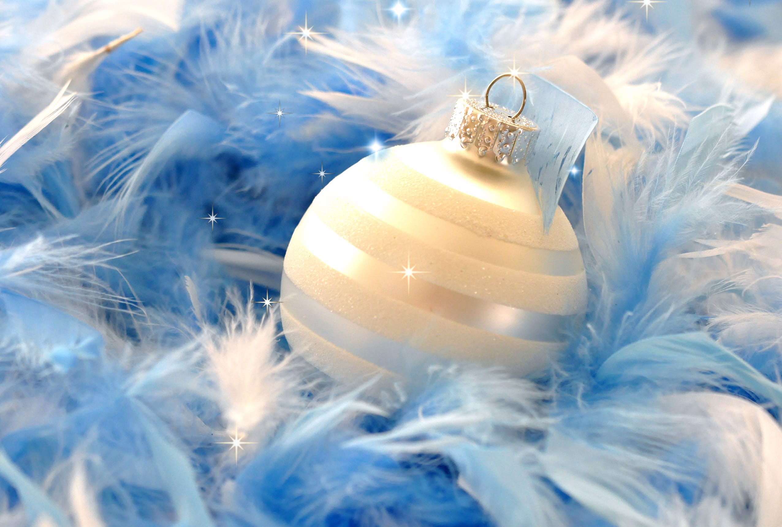 Feather Christmas Ornaments Holiday Christmas wallpapers HD quality