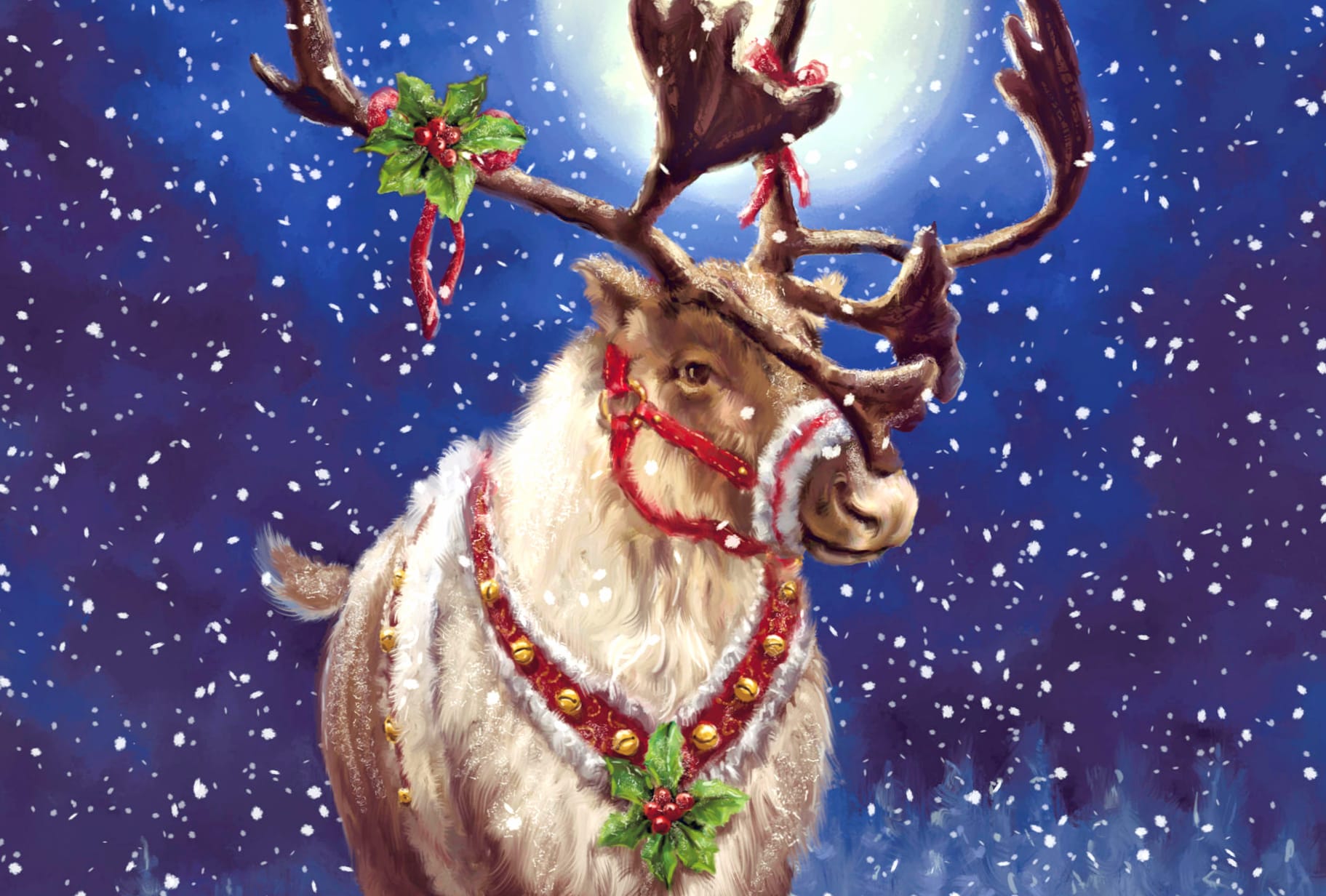 Festive Reindeer for a Magical Christmas wallpapers HD quality