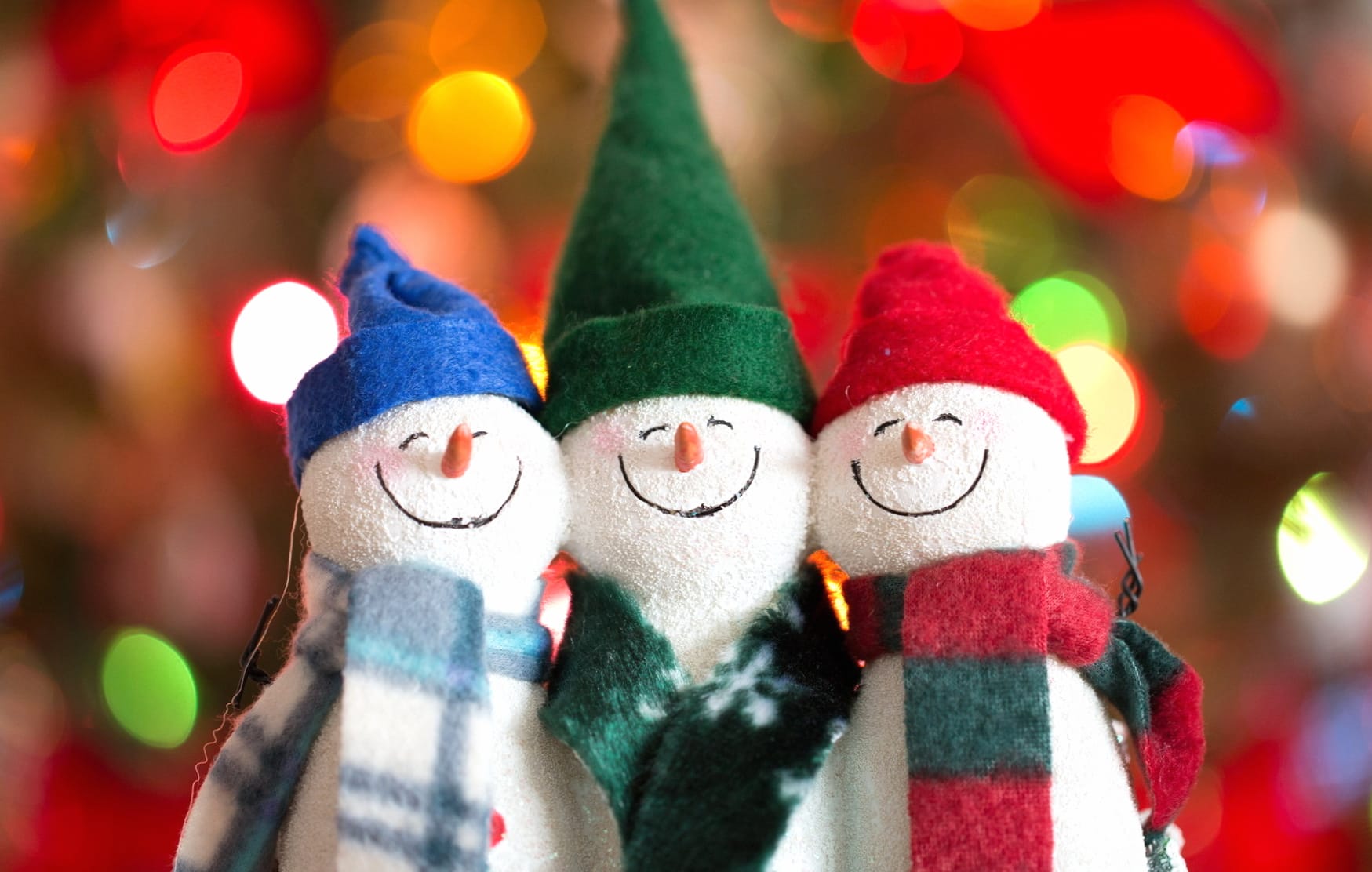 Festive Snowman Trio wallpapers HD quality