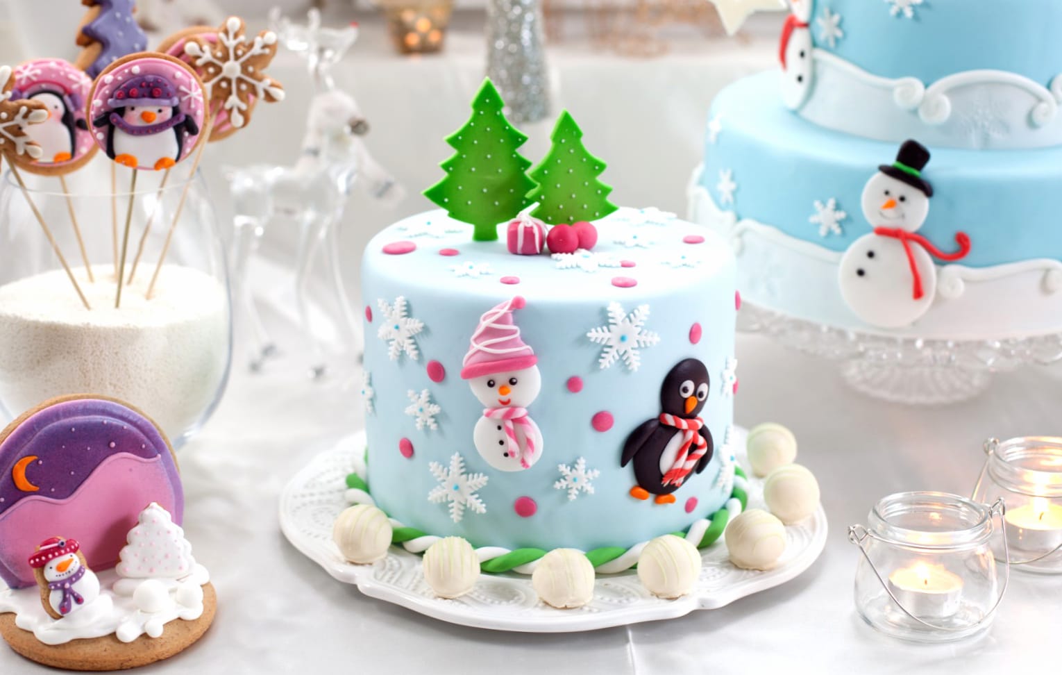 Festive Sweets Christmas Cake wallpapers HD quality