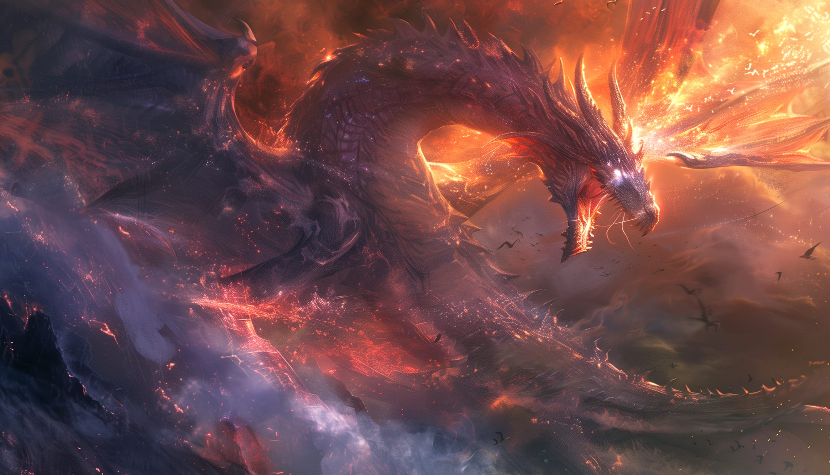 Fierce Ember Dragon wallpapers HD quality