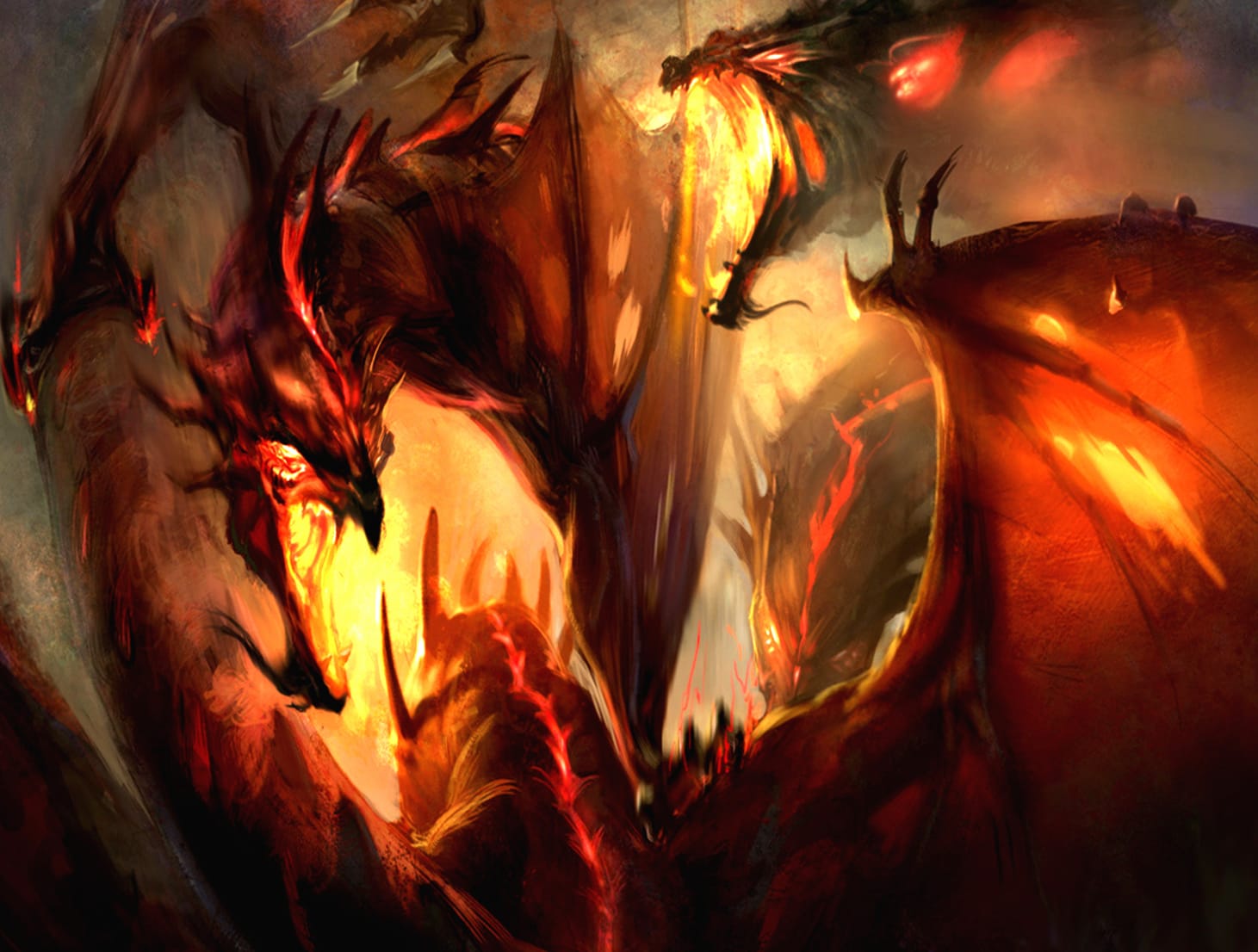 Fiery Dragon Majesty - Fantasy at 1280 x 960 size wallpapers HD quality