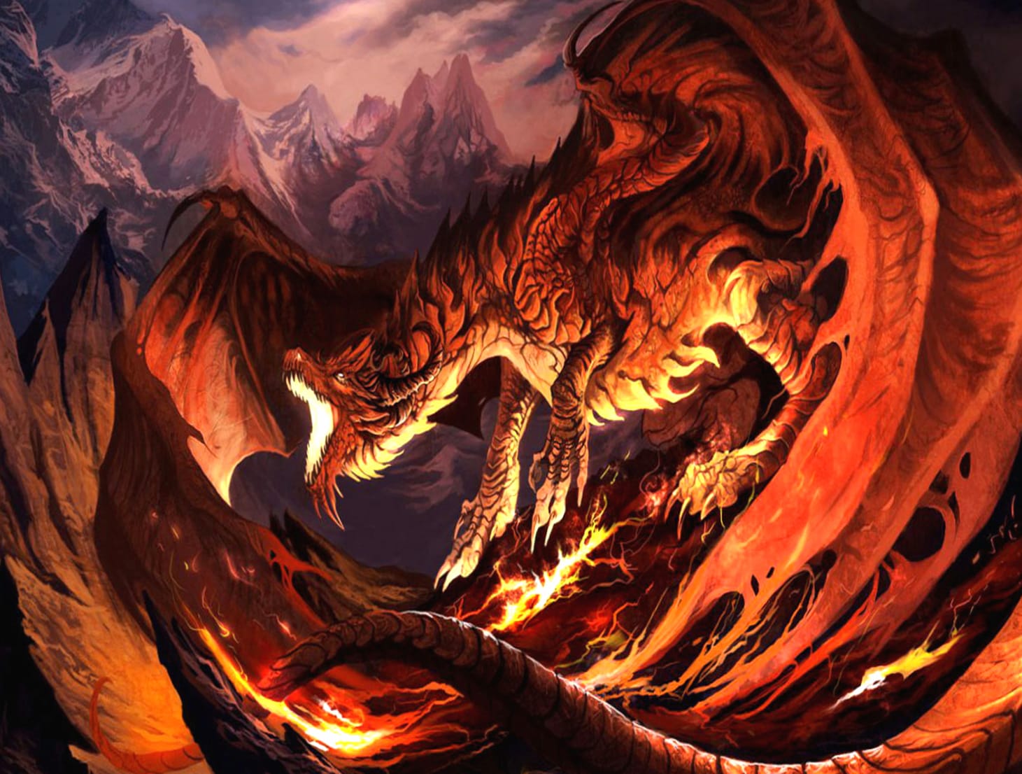 Fiery Dragon Wings wallpapers HD quality