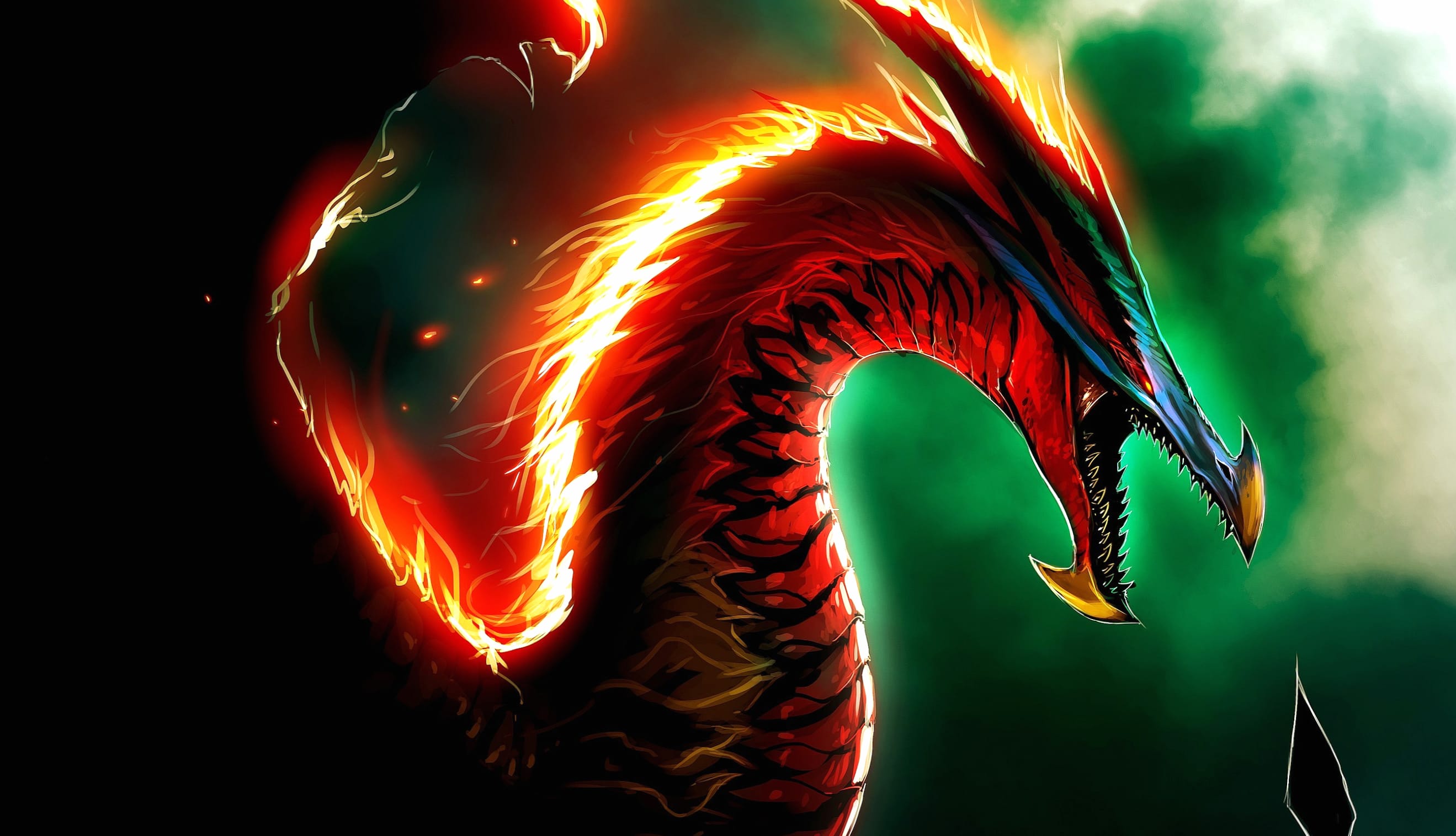 Fiery Fantasy Dragon wallpapers HD quality