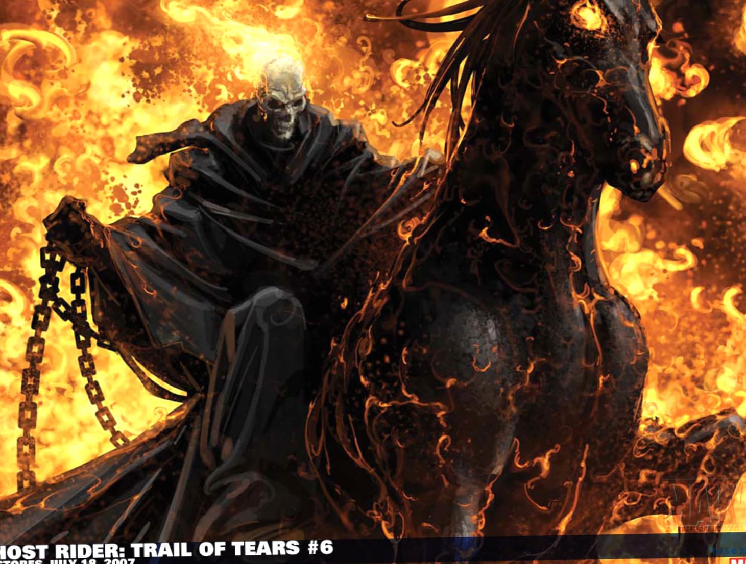 Fiery Ghost Rider HD Comic Wallpaper wallpapers HD quality