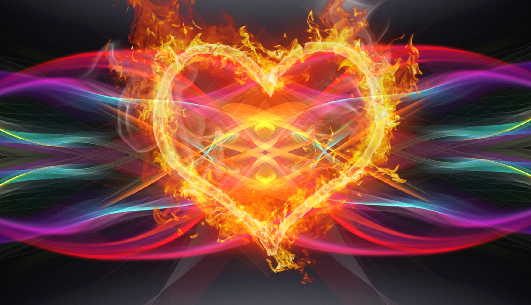 Fiery Heart - Vibrant at 1366 x 768 HD size wallpapers HD quality