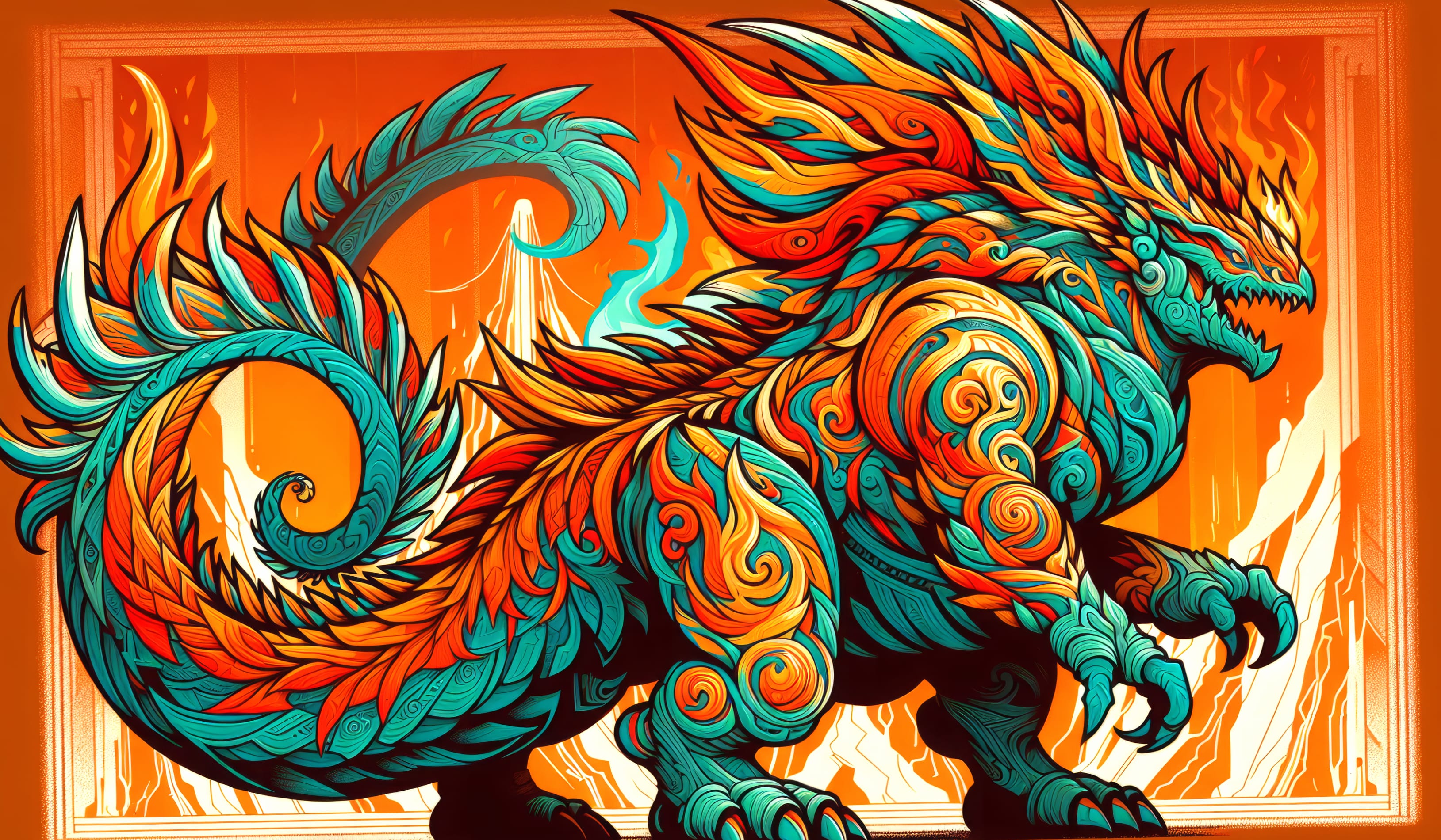 Fiery Mythical Dragon Fantasy wallpapers HD quality