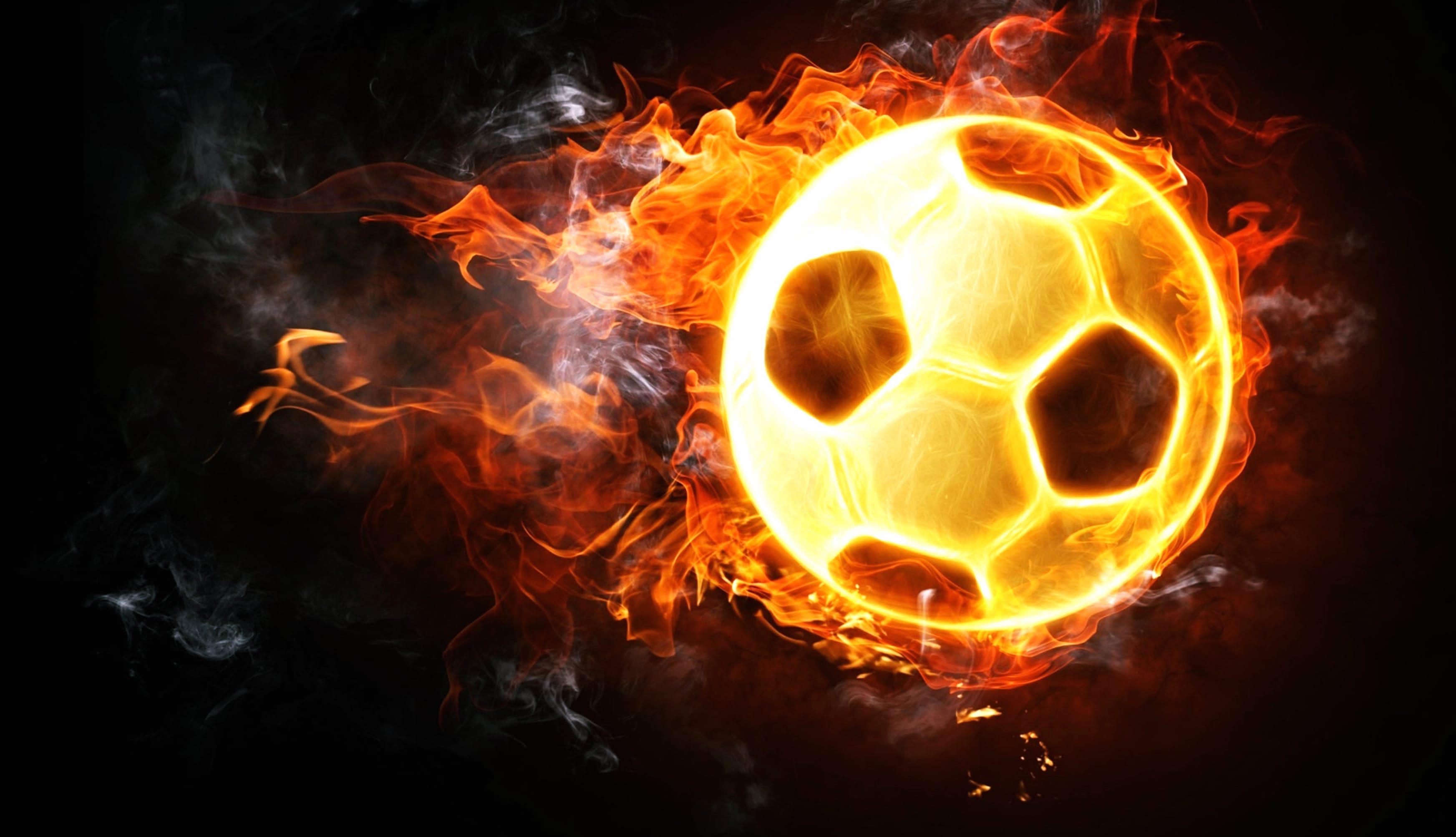 Fiery Soccer Ball A Captivating wallpapers HD quality