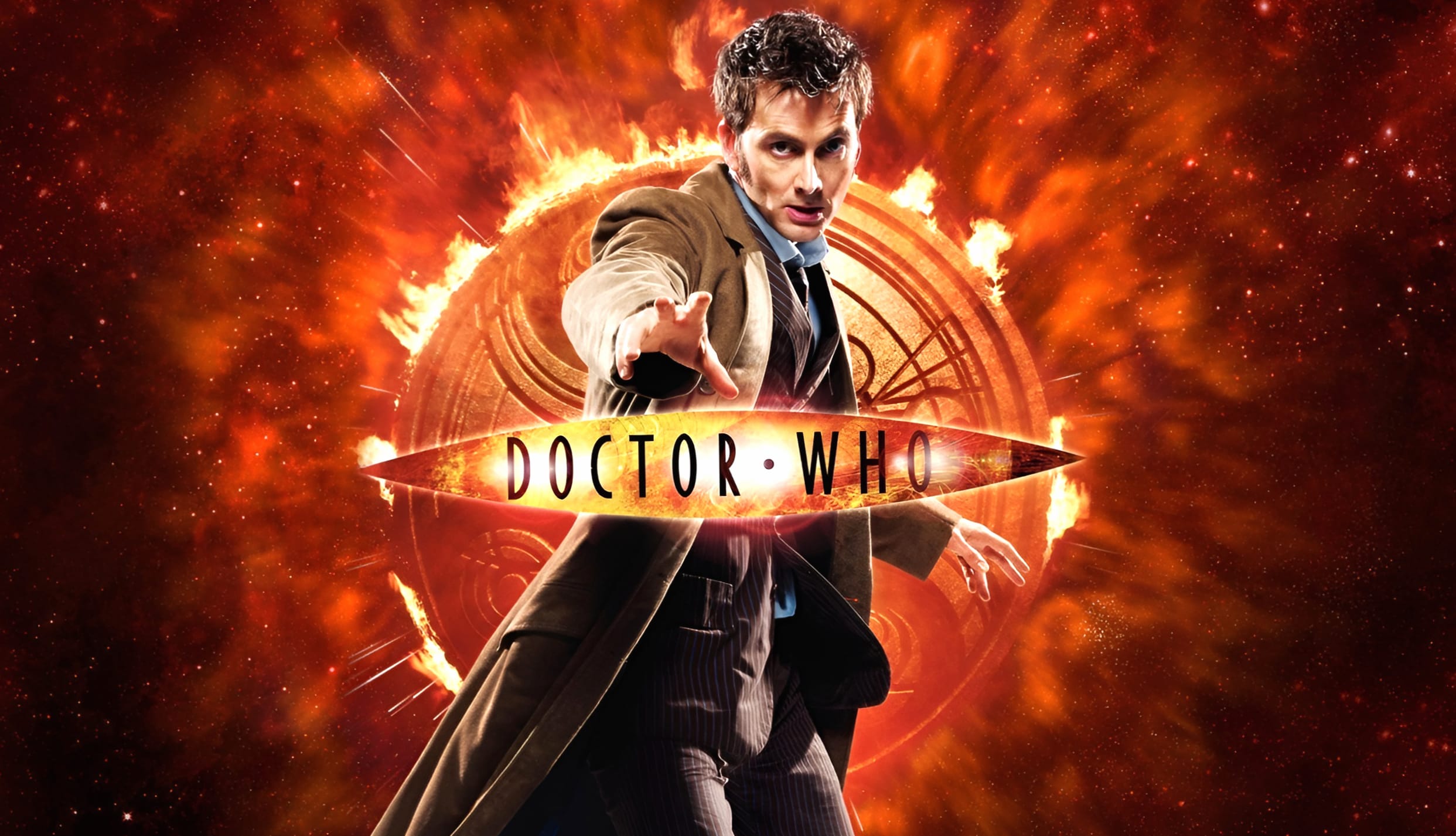 Fire Suit Sci Fi Red David Tennant TV Show Doctor Who (2005) wallpapers HD quality