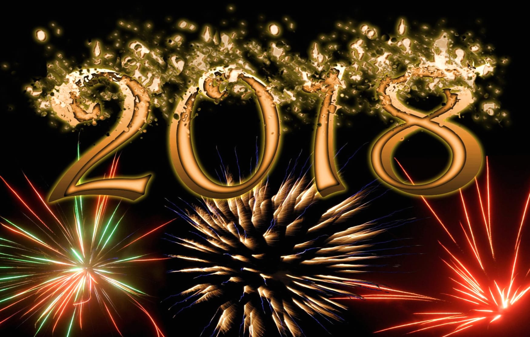 Fireworks New Year Holiday New Year 2018 wallpapers HD quality