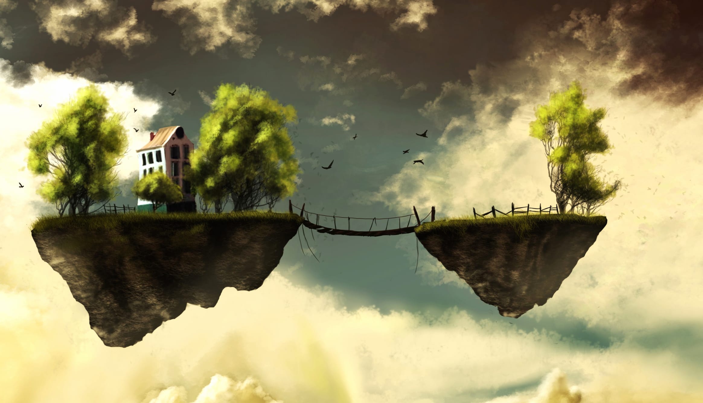 Floating Island An Artistic of Earthly Dreams wallpapers HD quality