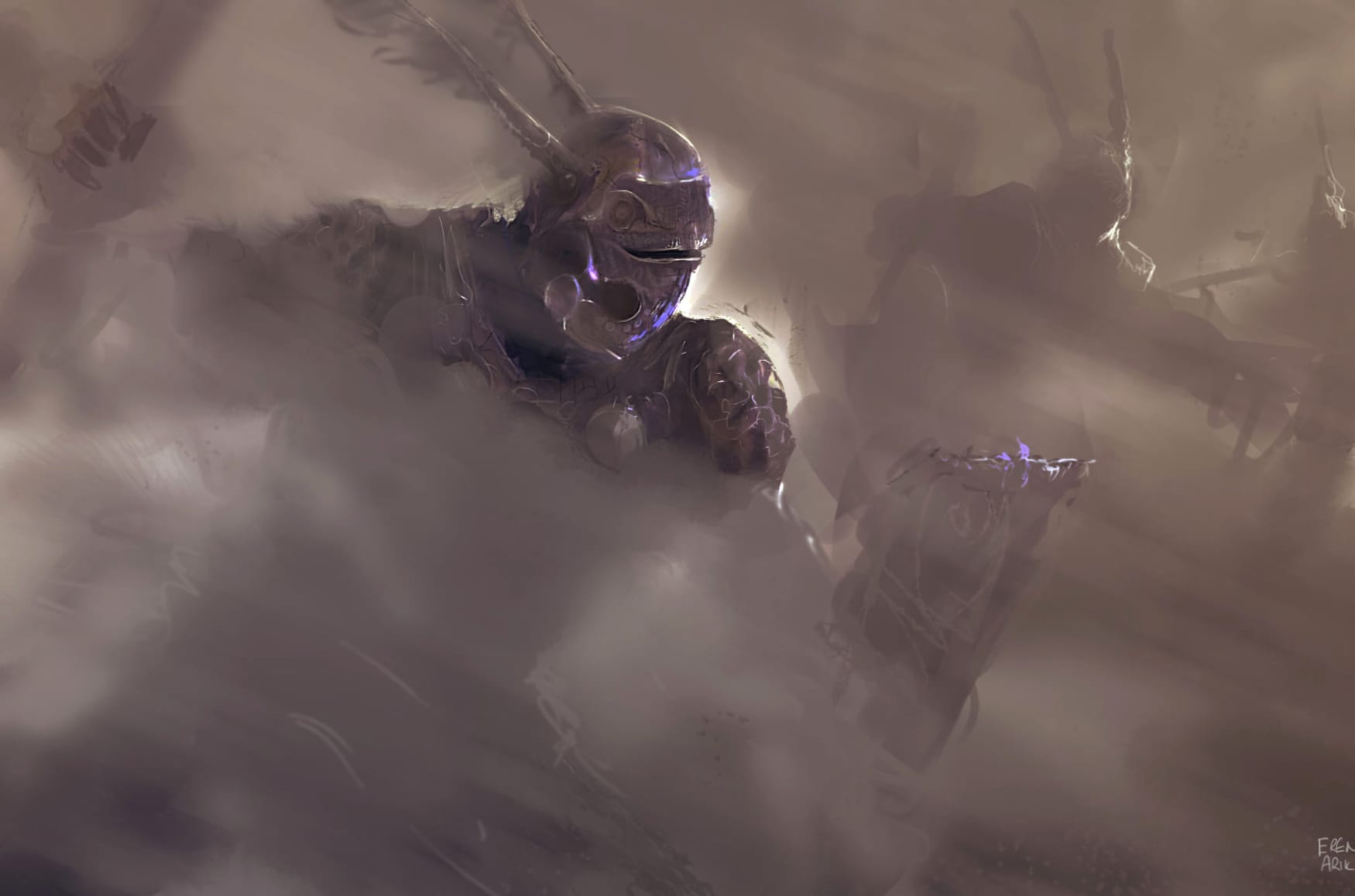 Fogbound Fantasy Warrior at 1536 x 864 HD size wallpapers HD quality