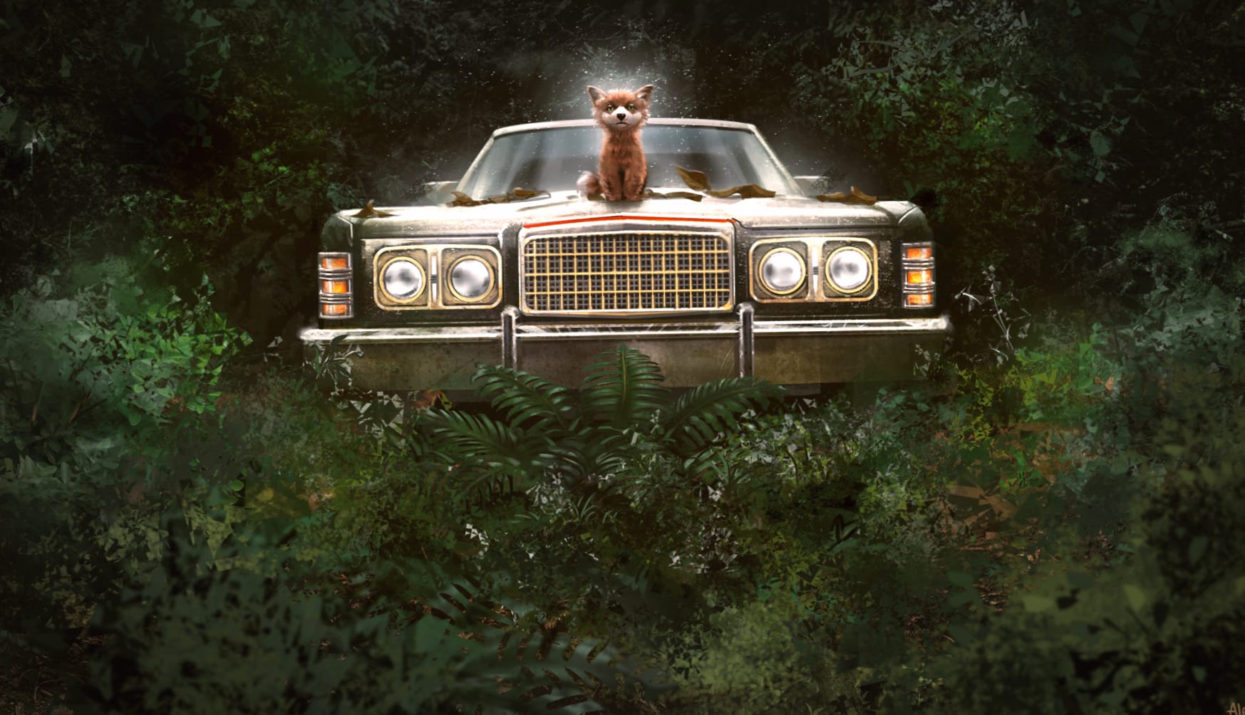 Forest Fox Car - Fantasy wallpapers HD quality