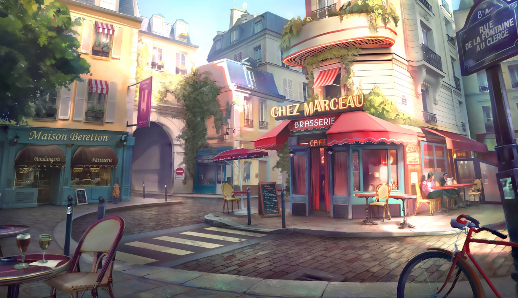 France Cafe Bike Paris Artistic City wallpapers HD quality