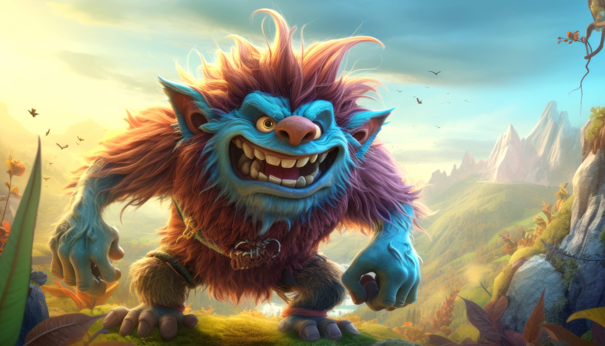 Funny Blue Troll Wallpaper wallpapers HD quality