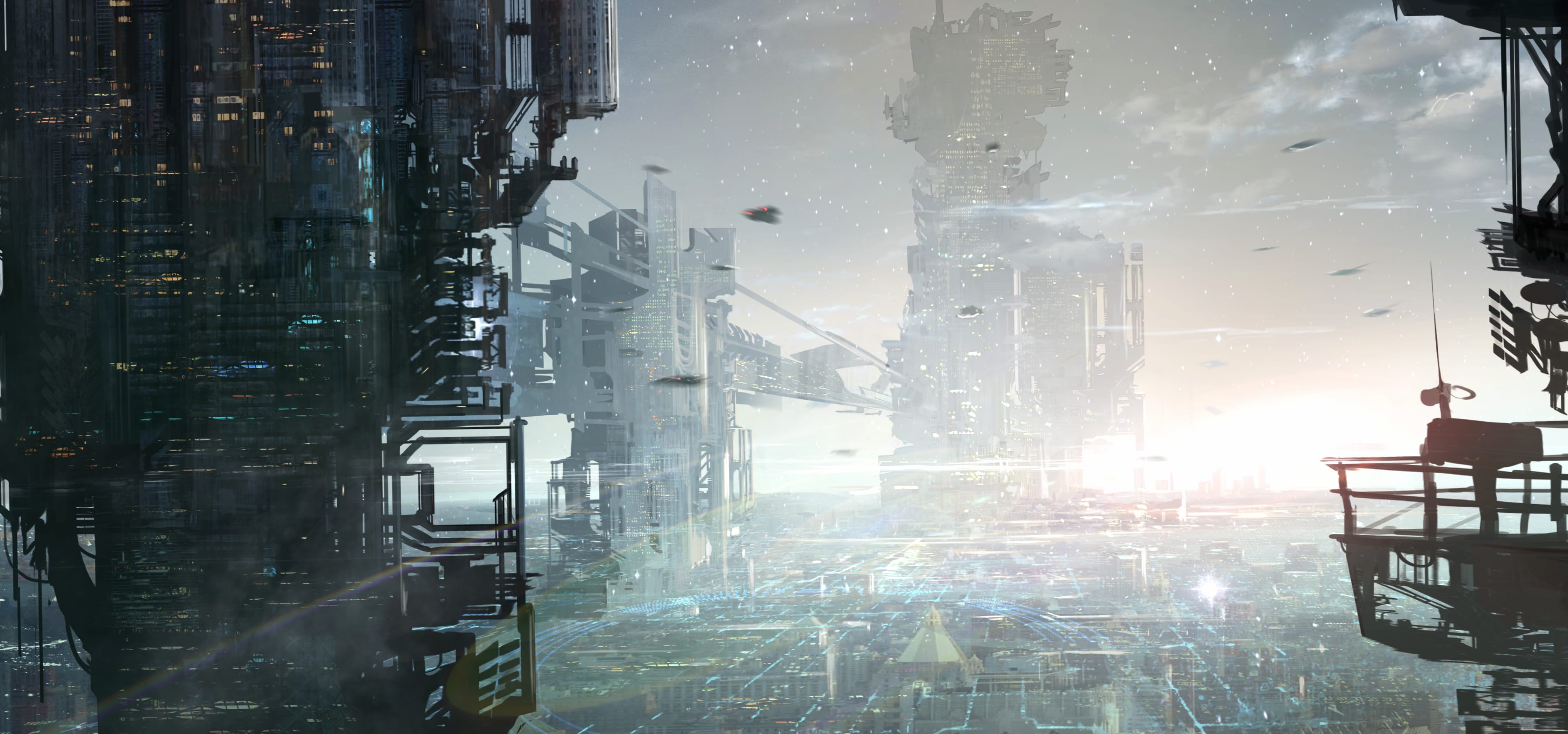 Futuristic Cityscape Stunning Sci-Fi wallpapers HD quality