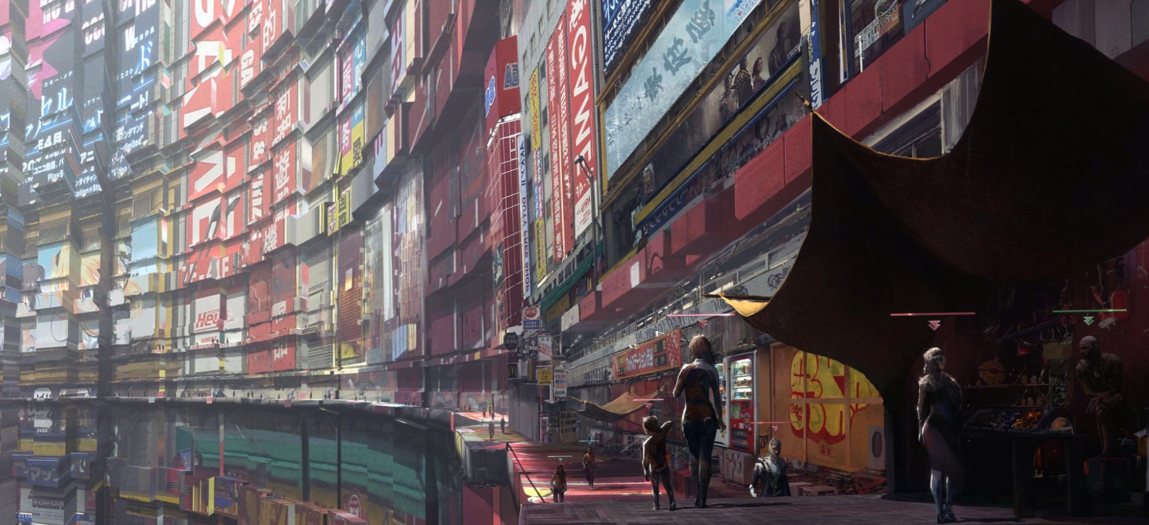 Futuristic Cyberpunk City at 2560 x 1440 HD size wallpapers HD quality