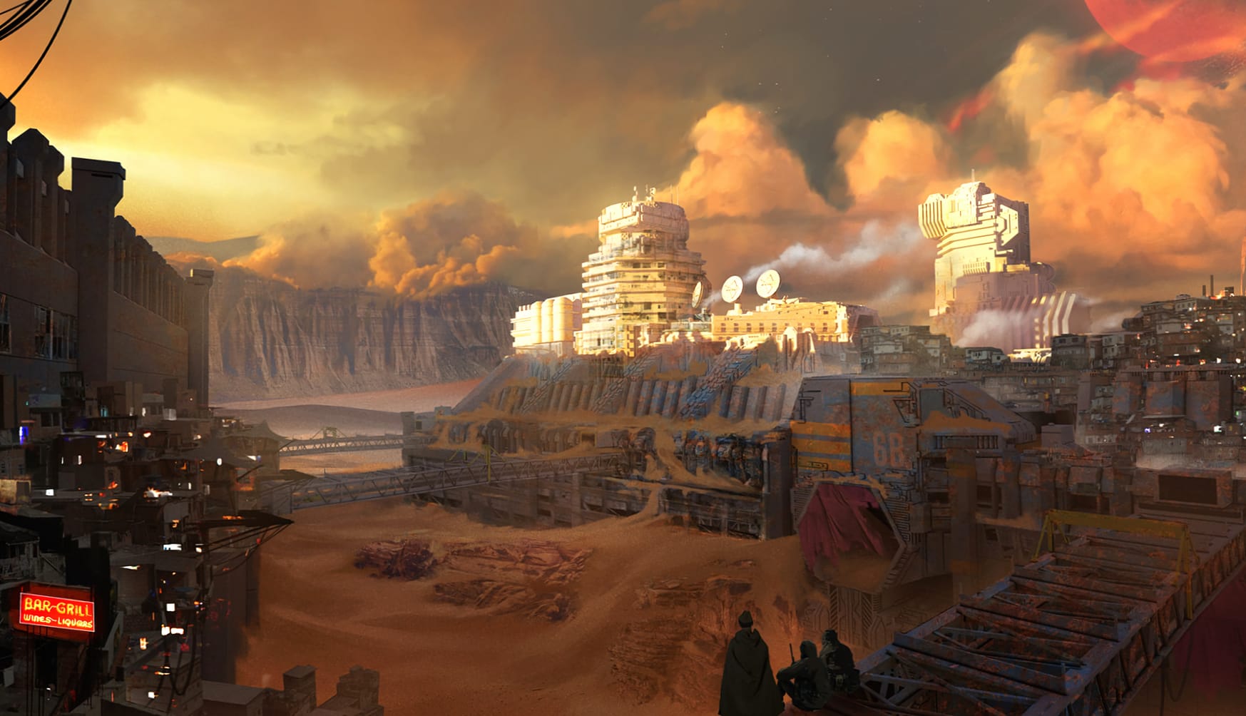 Futuristic Desert Sci-Fi City at 2560 x 1440 HD size wallpapers HD quality