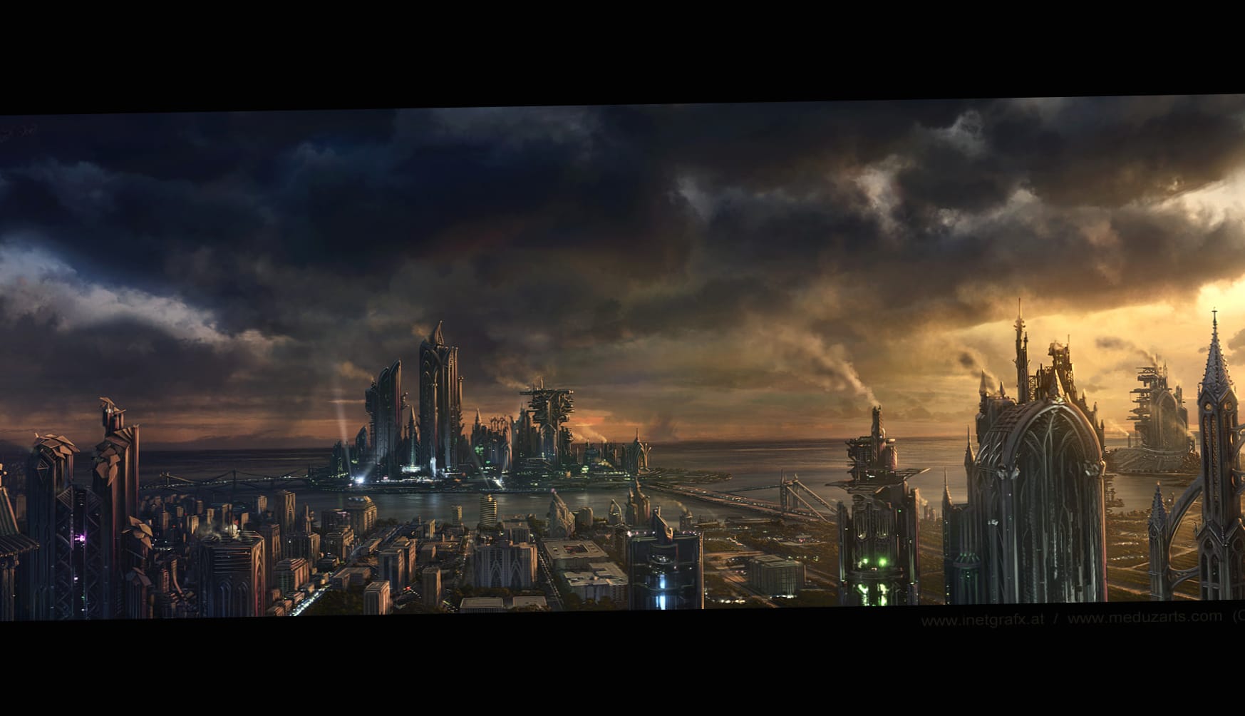 Futuristic Robot Sci-Fi City - wallpapers HD quality