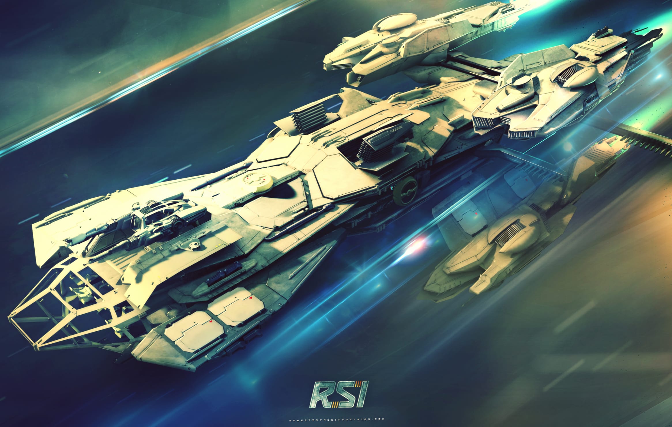 Futuristic Sci Fi Spaceship Video Game Star Citizen at 320 x 480 iPhone size wallpapers HD quality