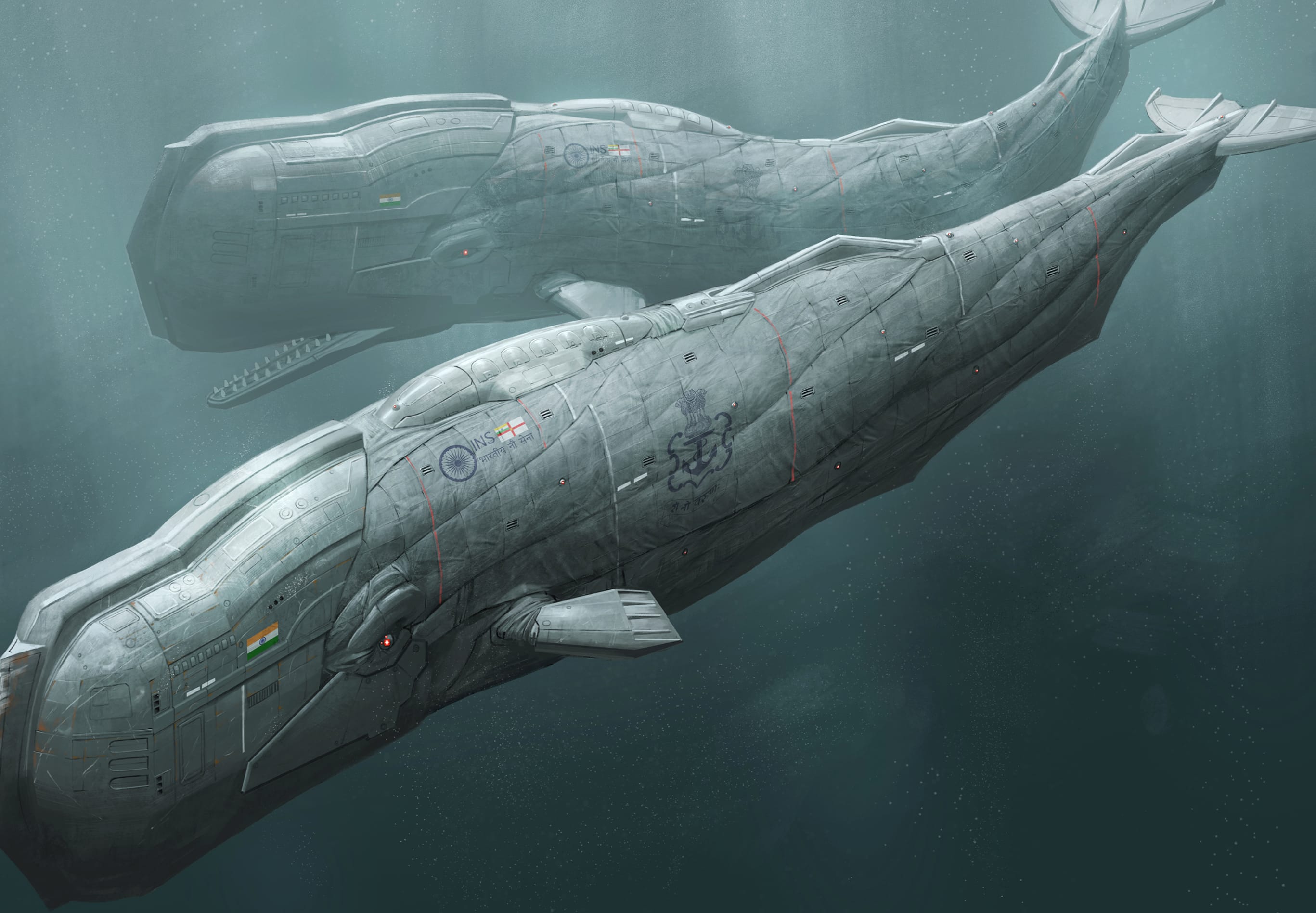 Futuristic Whales A Stunning Sci-Fi Robot wallpapers HD quality