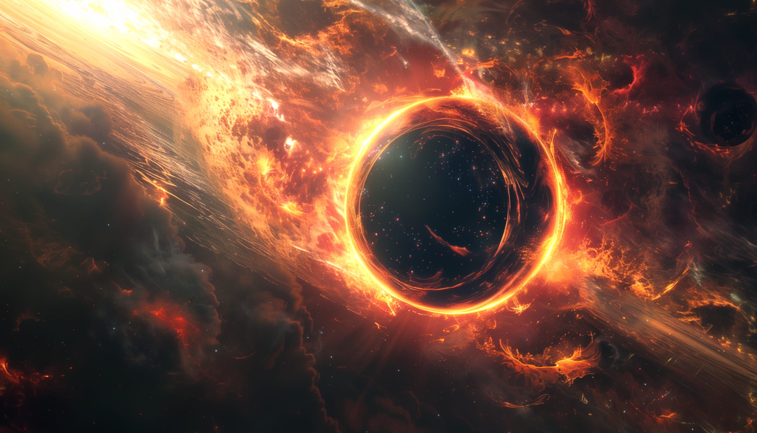 Galactic Inferno HD Sci-Fi Black Hole Wallpaper wallpapers HD quality