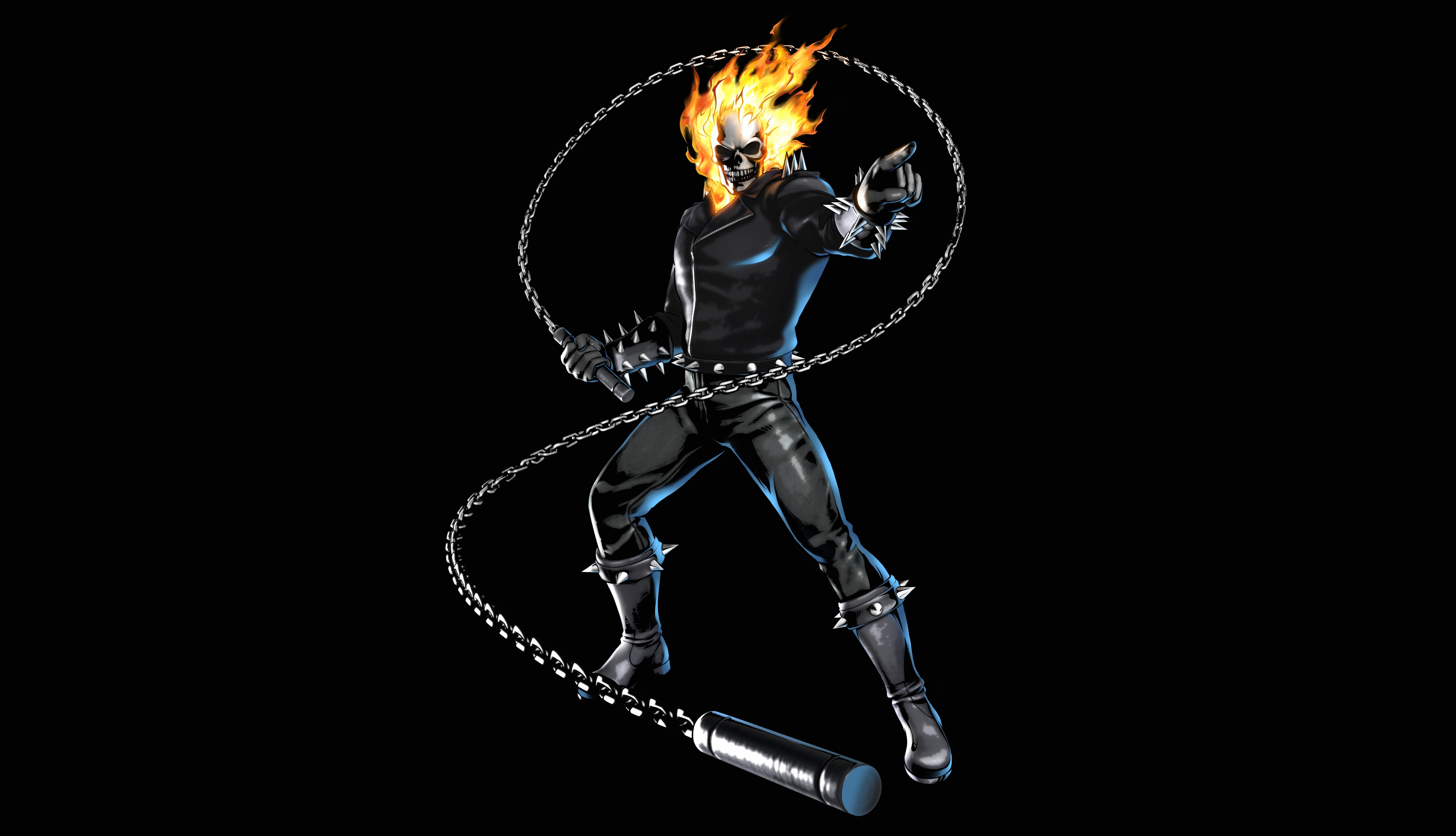 Ghost Rider in Action - 8K Ultra at 1334 x 750 iPhone 7 size wallpapers HD quality