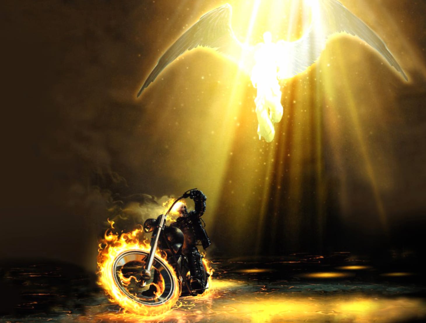 Ghost Rider vs Angel wallpapers HD quality