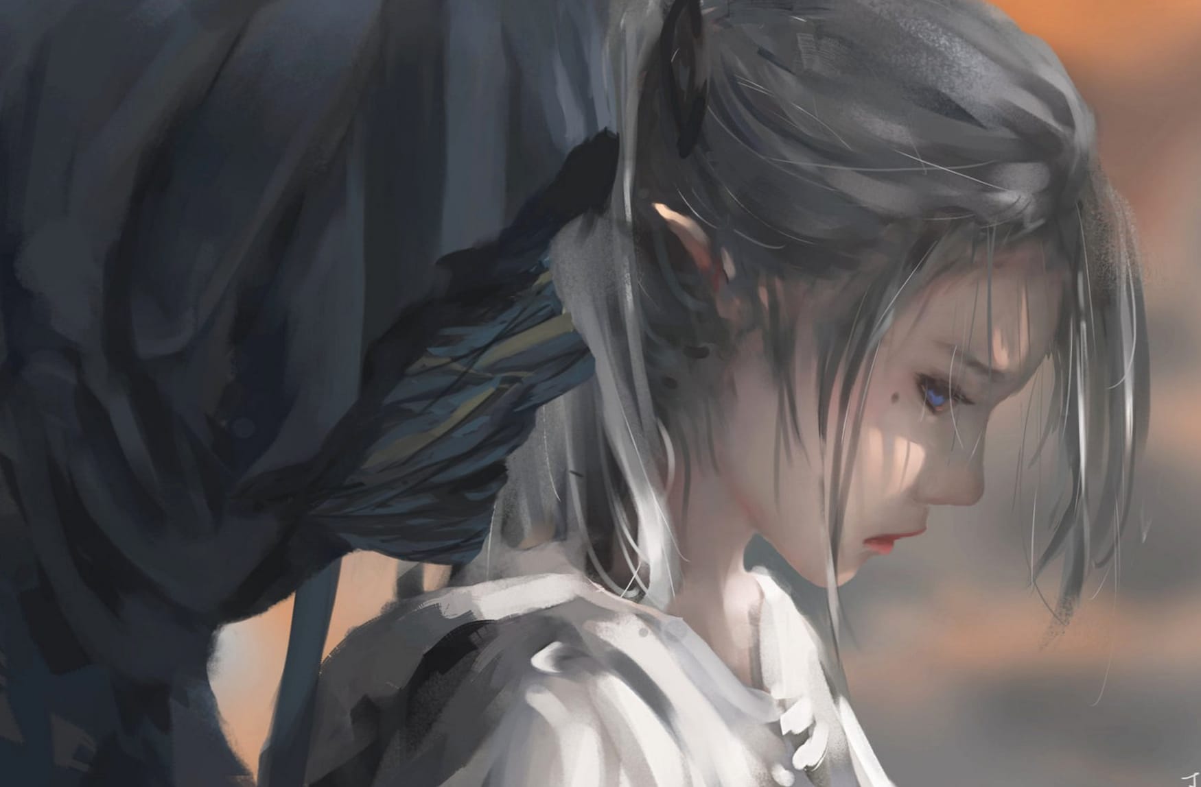 GhostBlade Sad Grey Hair - A Haunting wallpapers HD quality