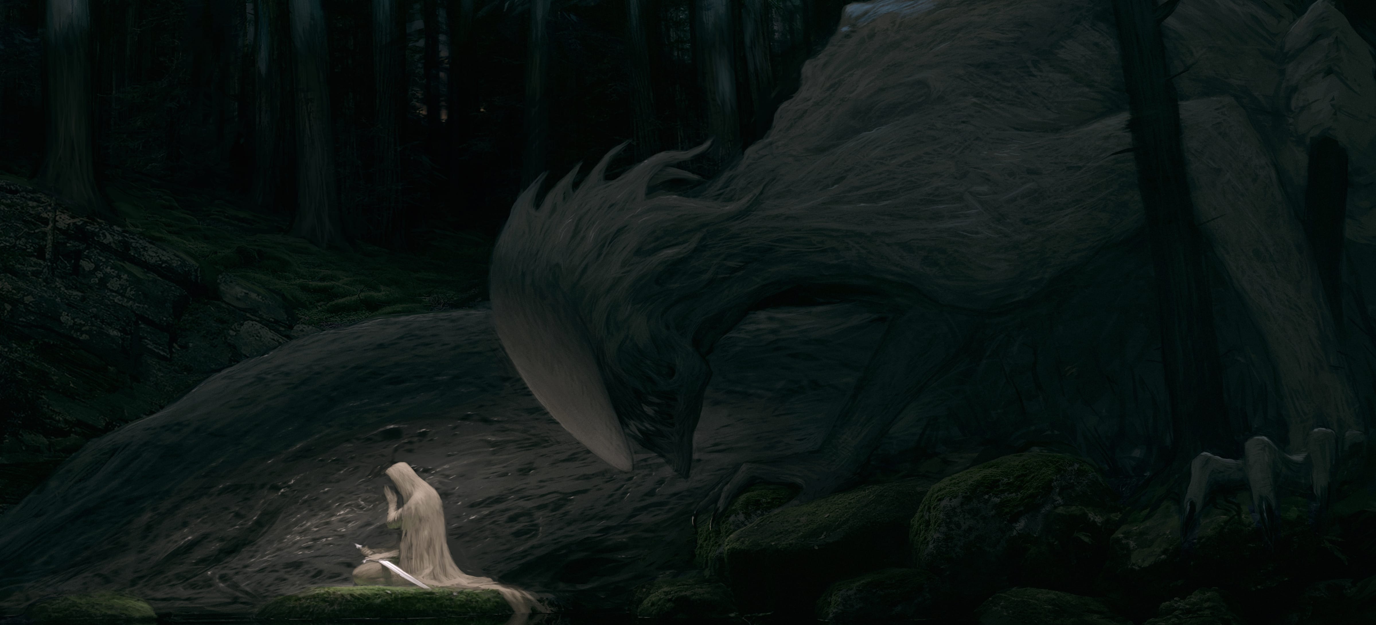 Giant Sword Forest Dark Fantasy Creature wallpapers HD Giant Sword Forest Dark Fantasy Creature wallpapers HD quality