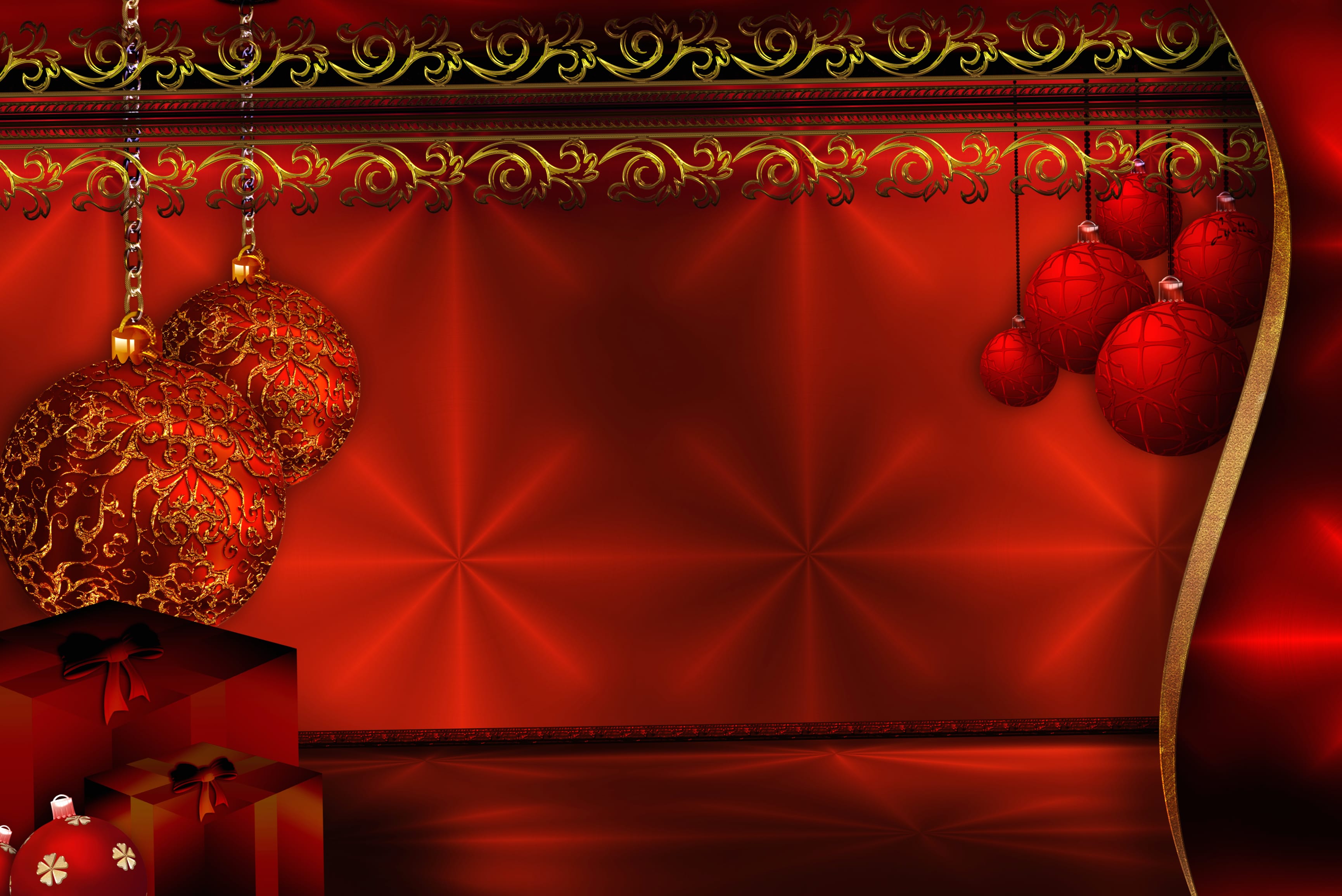 Gift Red Christmas Ornaments Holiday Christmas wallpapers HD quality