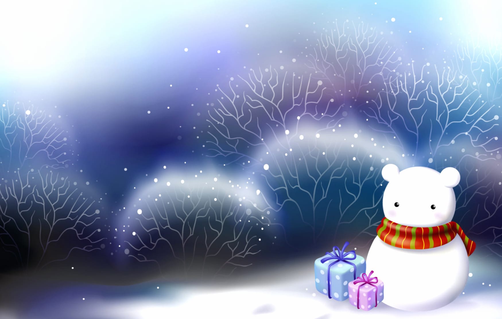 Gift Snowman Holiday Christmas wallpapers HD quality