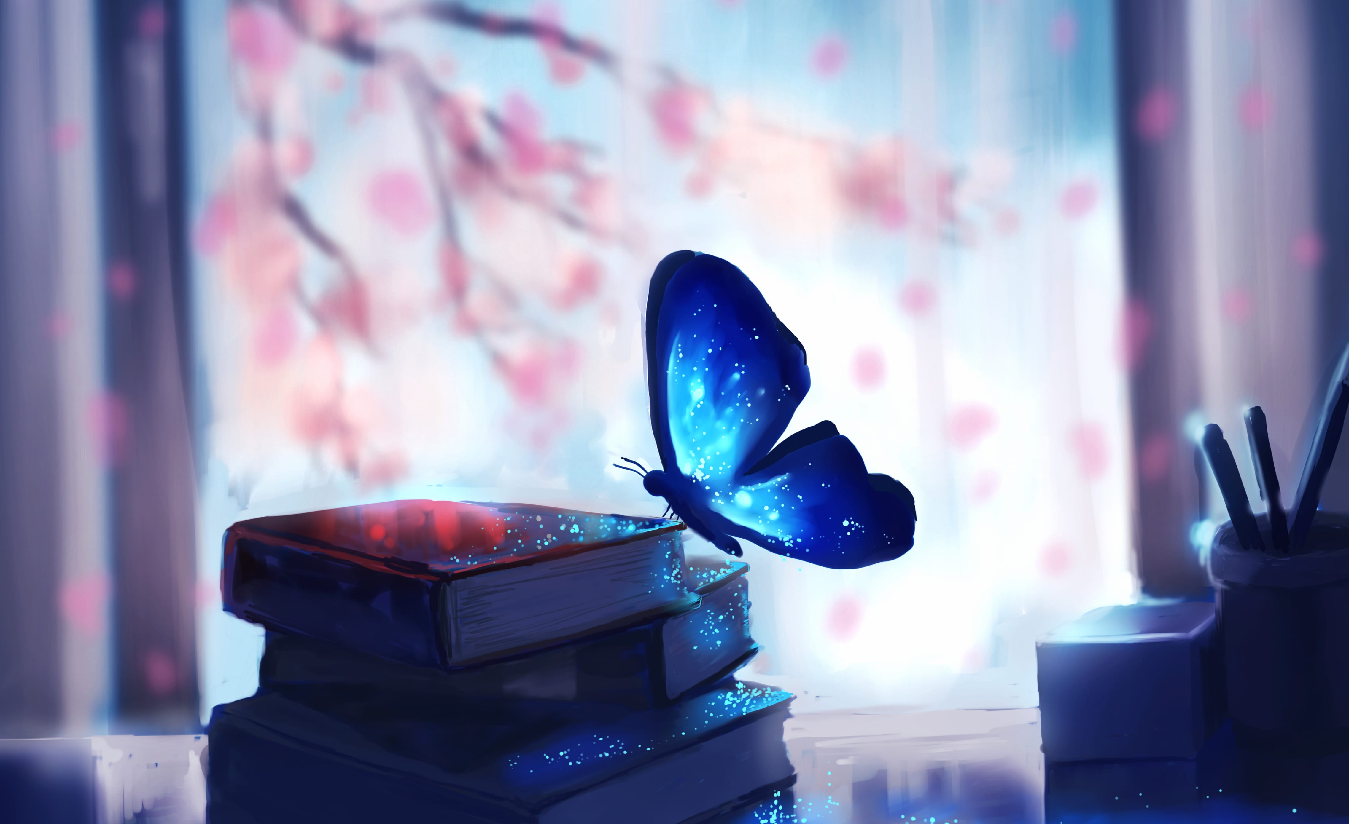 Glittering Butterfly Blossom A Fantasy wallpapers HD quality